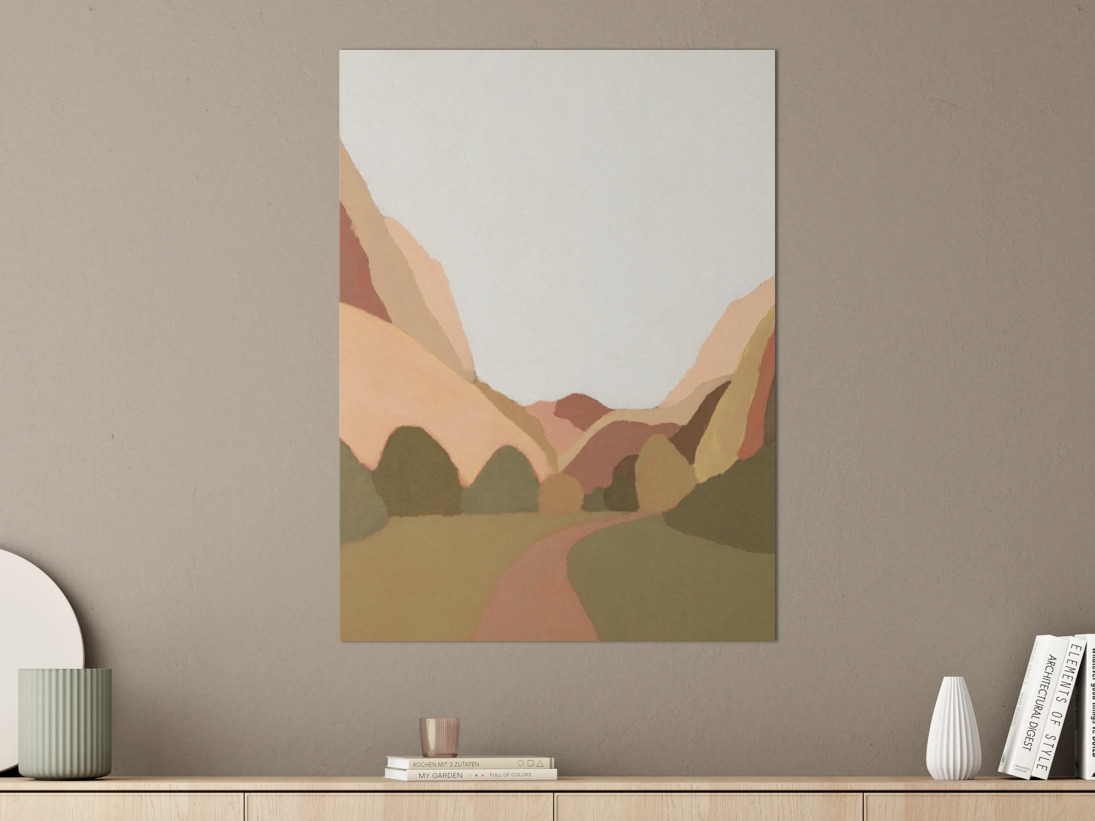 Große Wandbilder - Minimalistische Berge Naturillustration