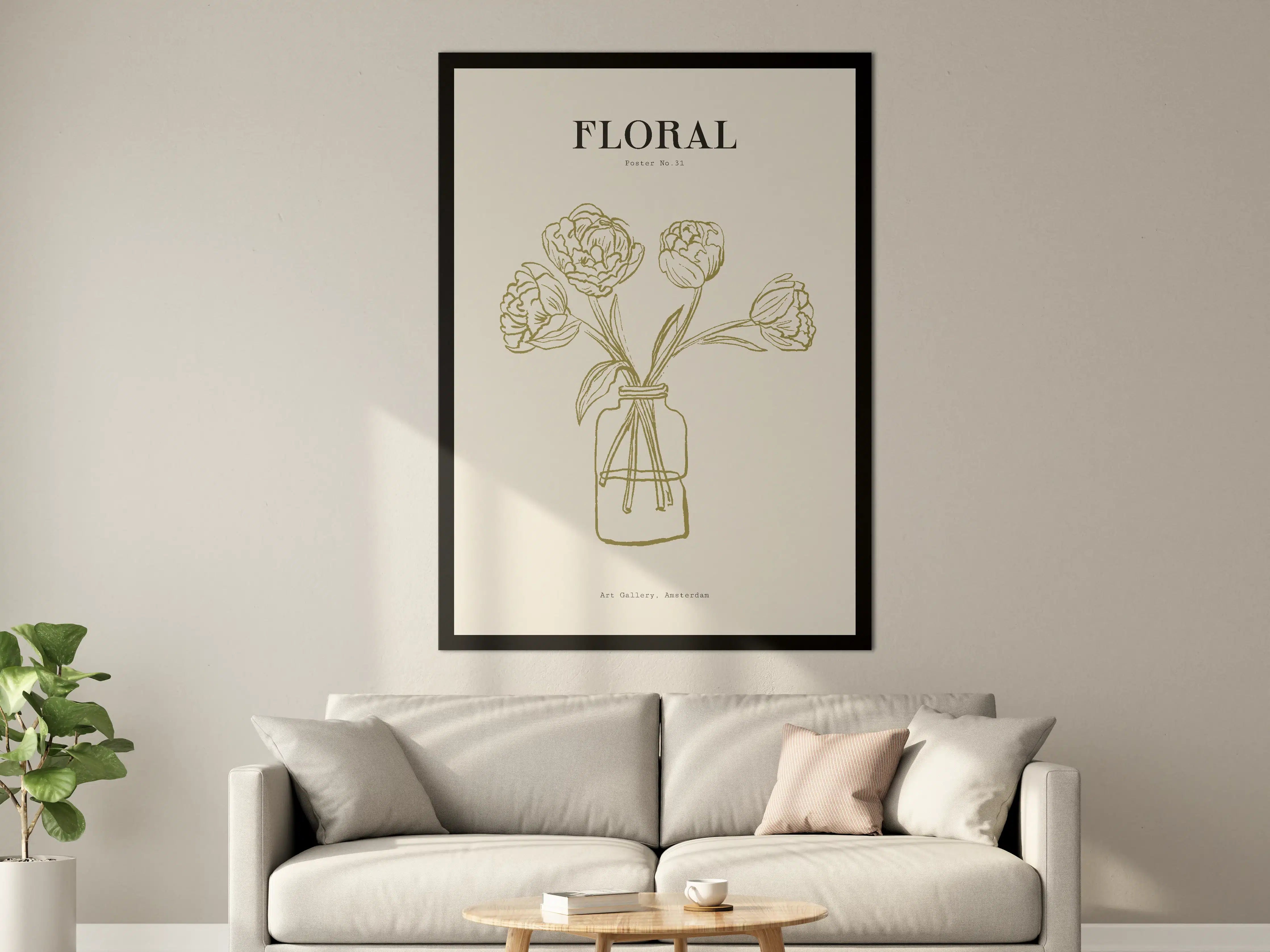 Große Wandbilder - Minimalistische Blumenvase