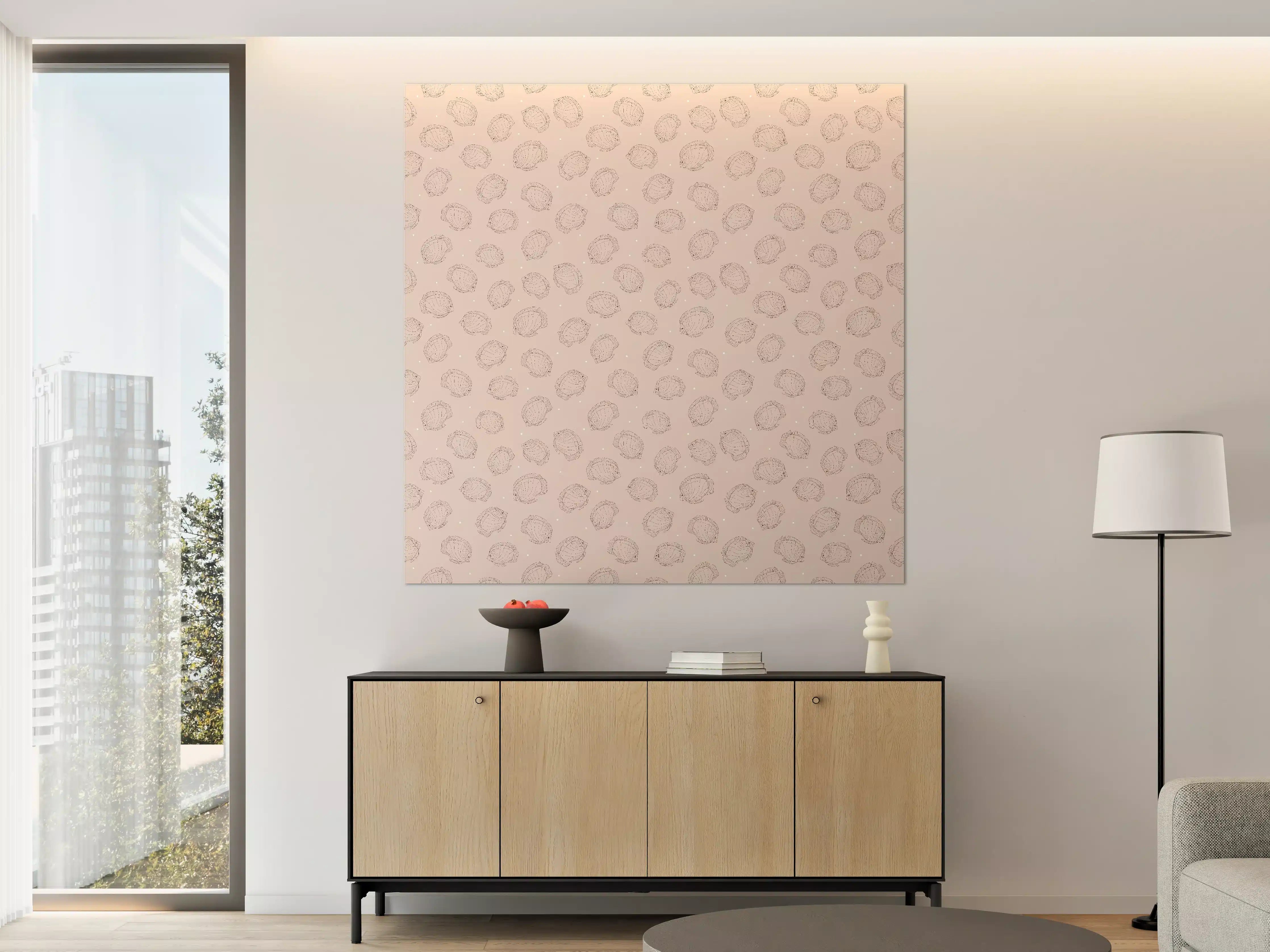 Große Wandbilder - Minimalistische Fische Beige-Rosa