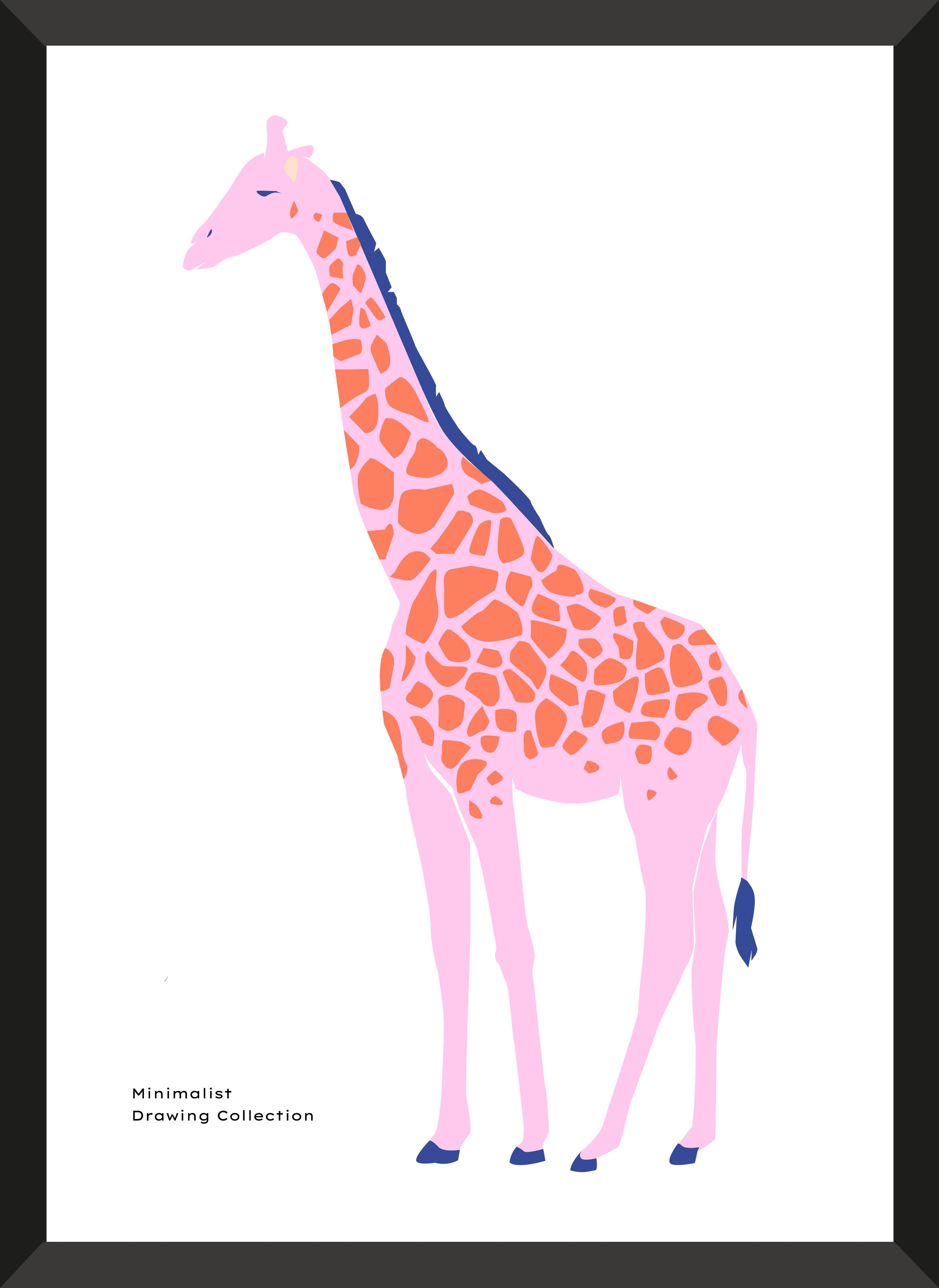 Große Wandbilder-Minimalistische Giraffenillustration