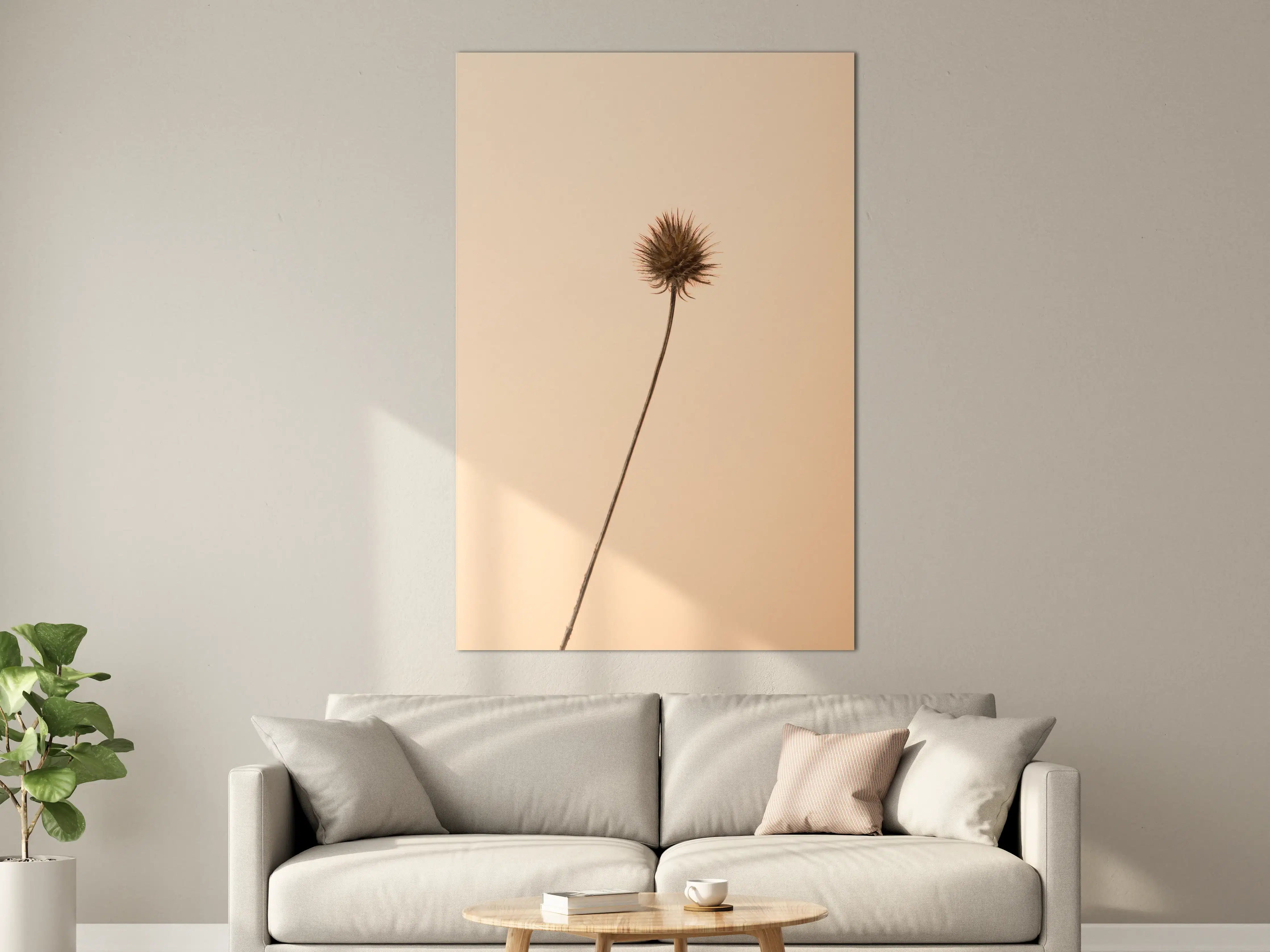Große Wandbilder - Minimalistische Pflanzenaufnahme