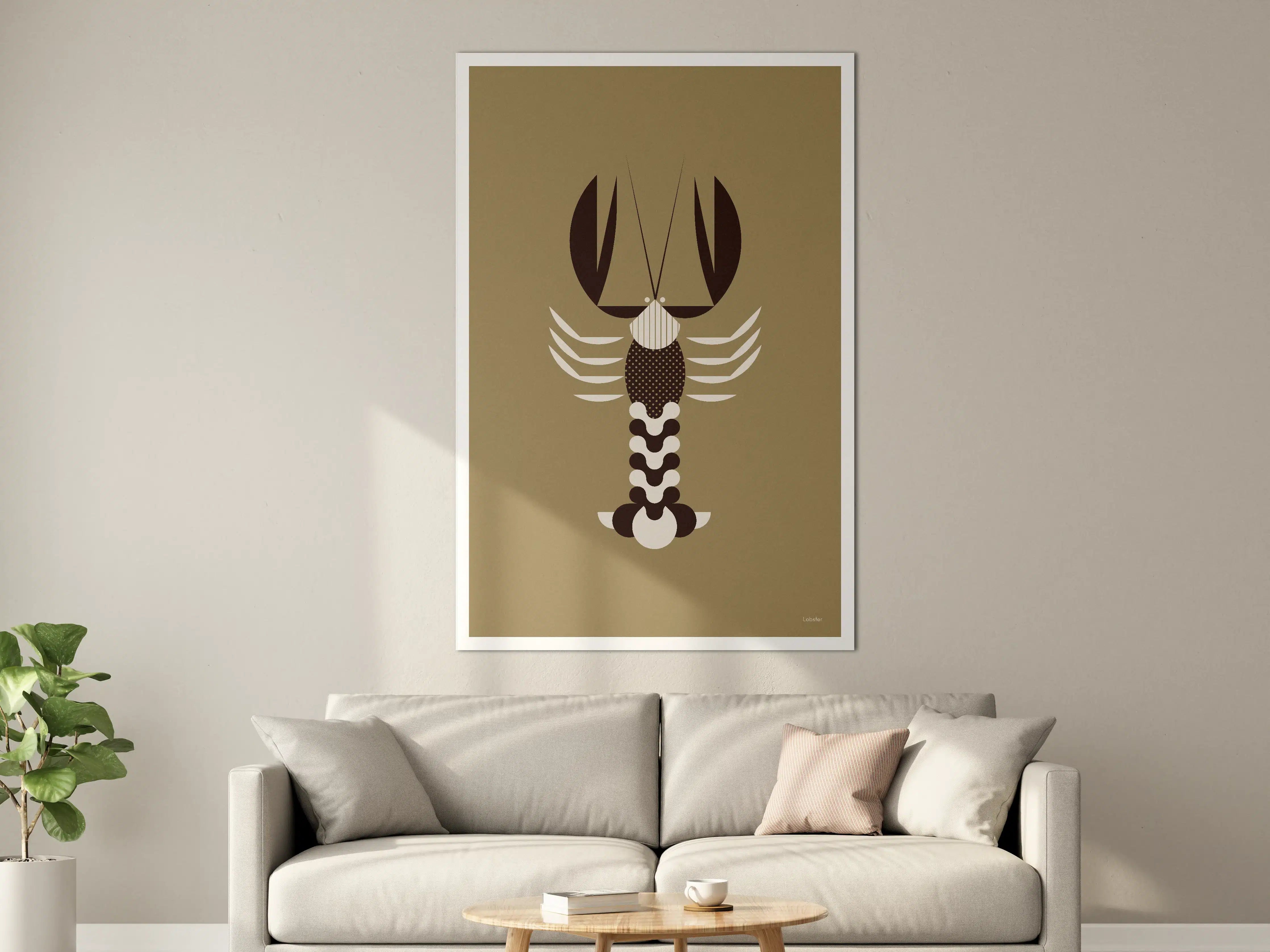Große Wandbilder - Minimalistische Rex-Lithographie