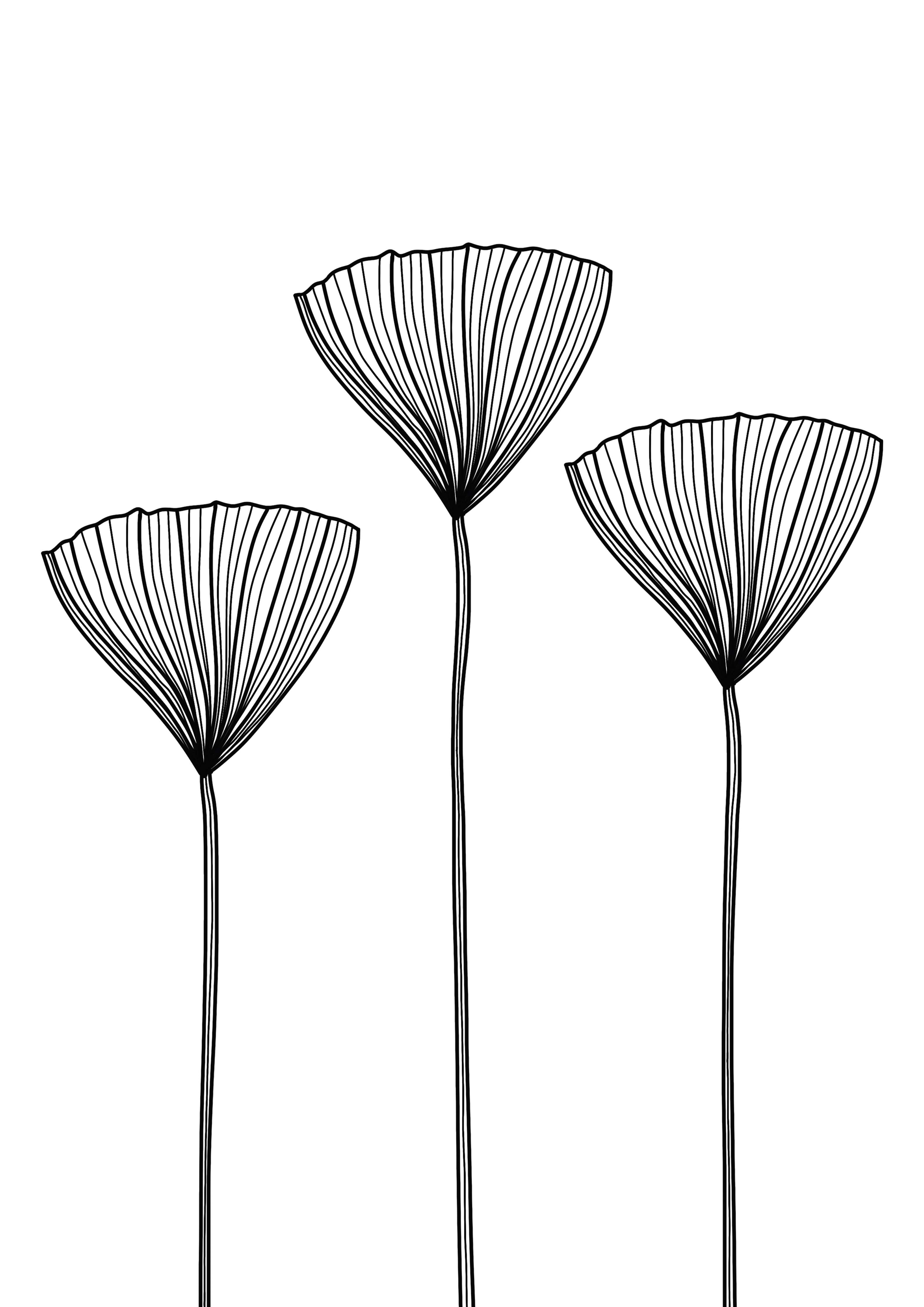 Große Wandbilder-Minimalistisches Blumentopfmotiv