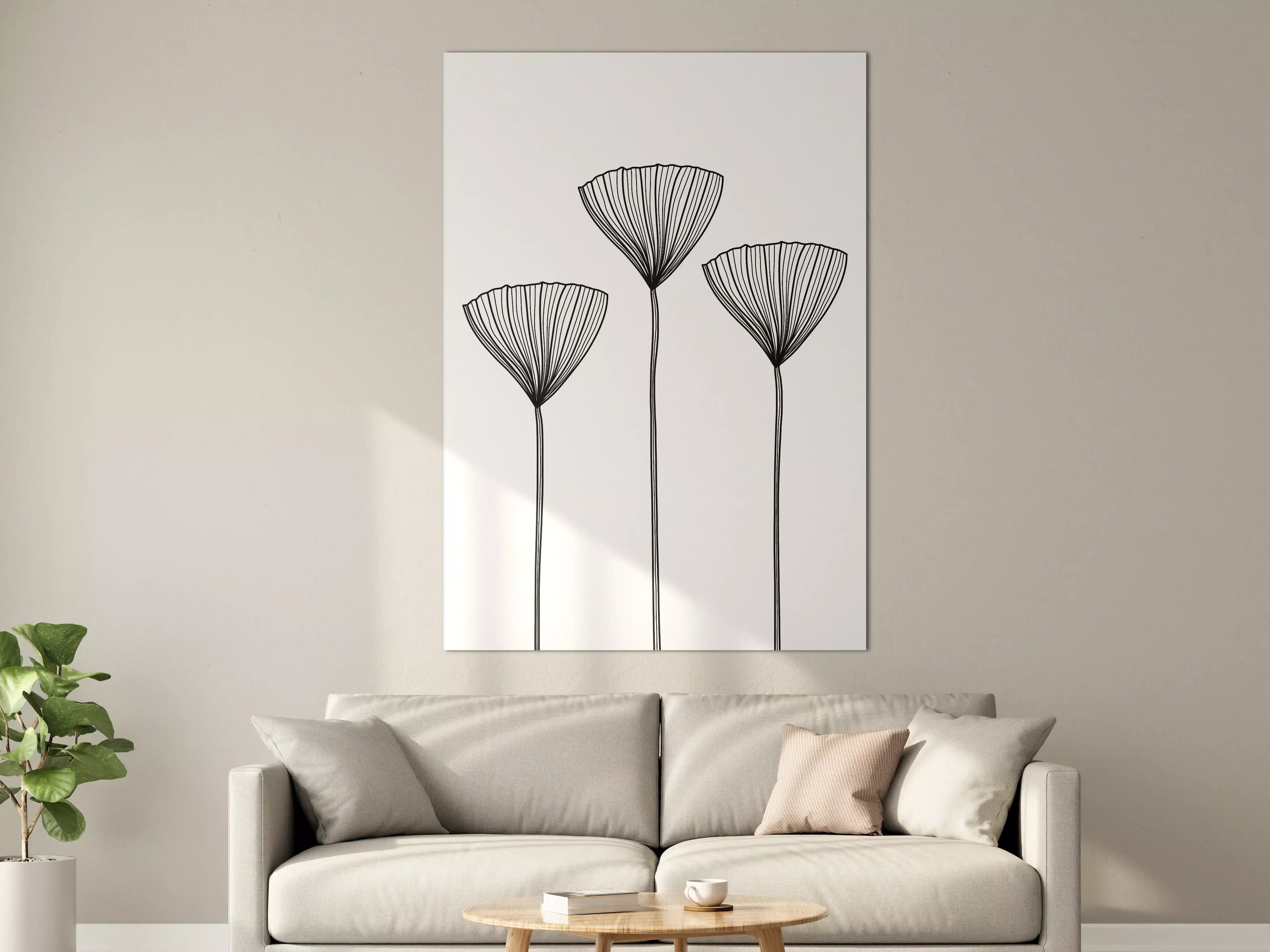 Große Wandbilder - Minimalistisches Blumentopfmotiv