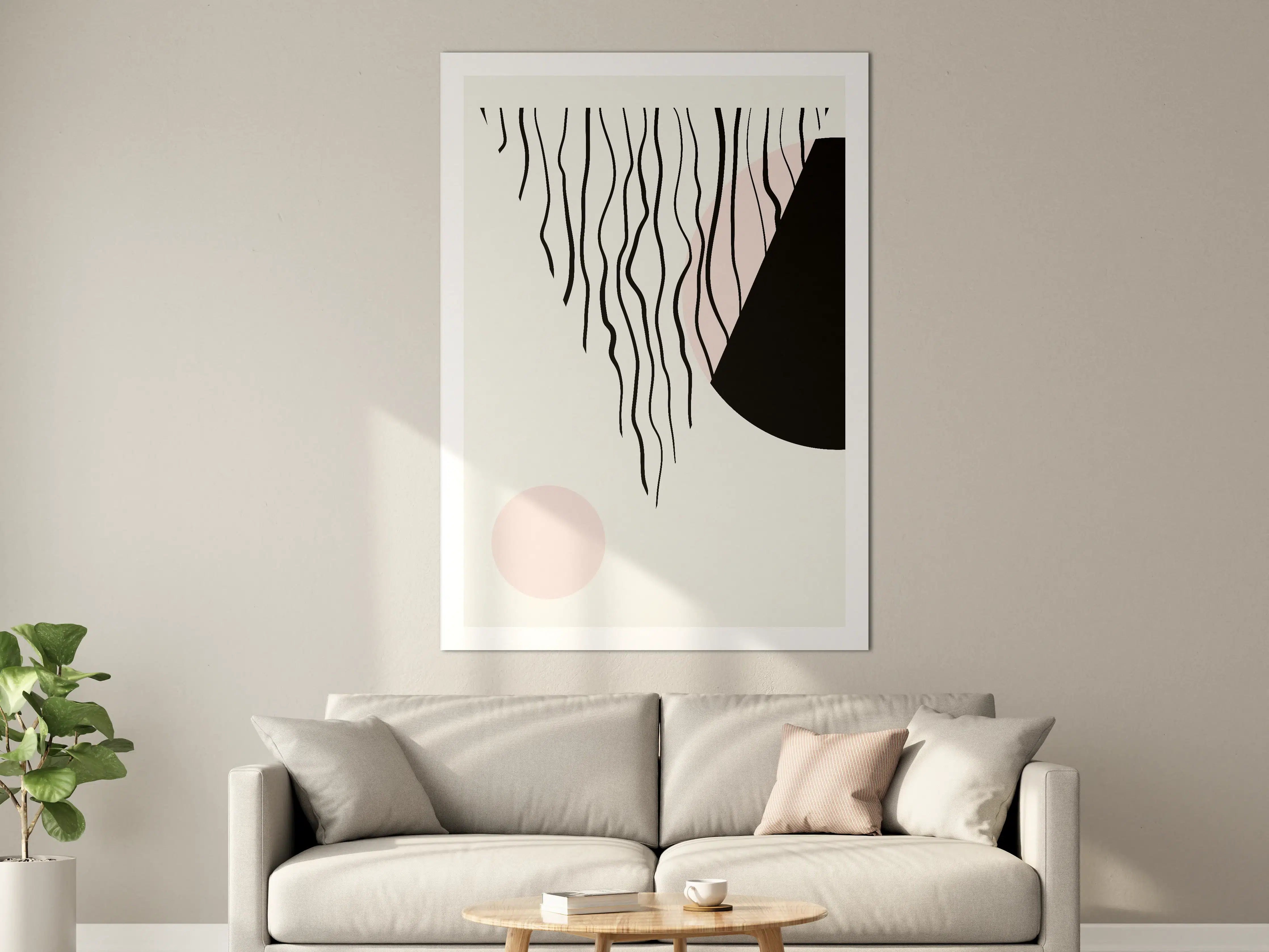 Große Wandbilder - Minimalistisches Linien- und Farbenspiel