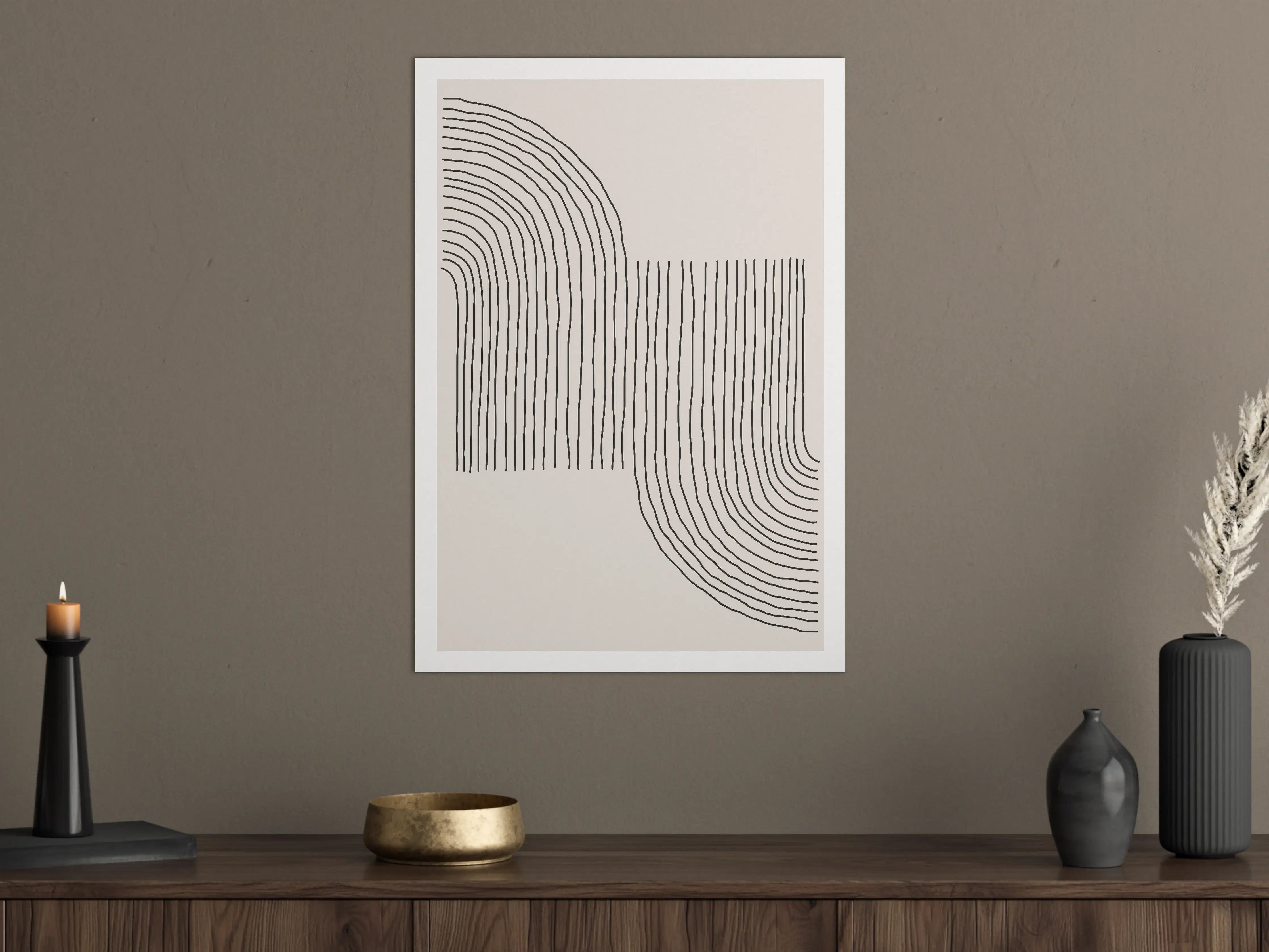 Große Wandbilder - Minimalistisches Linienkunst-Wandbild