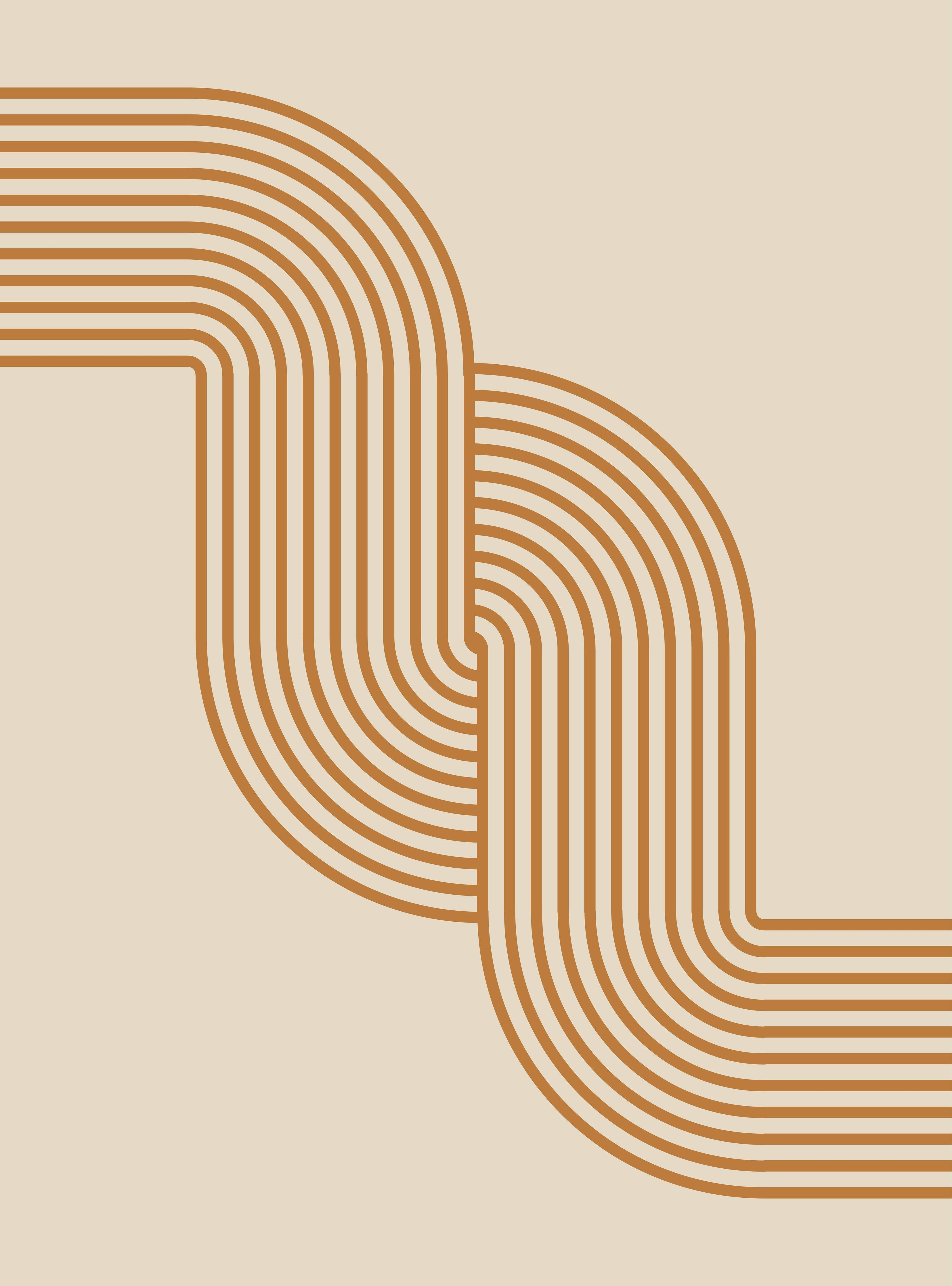 Große Wandbilder-Minimalistisches Linienmuster in Braun