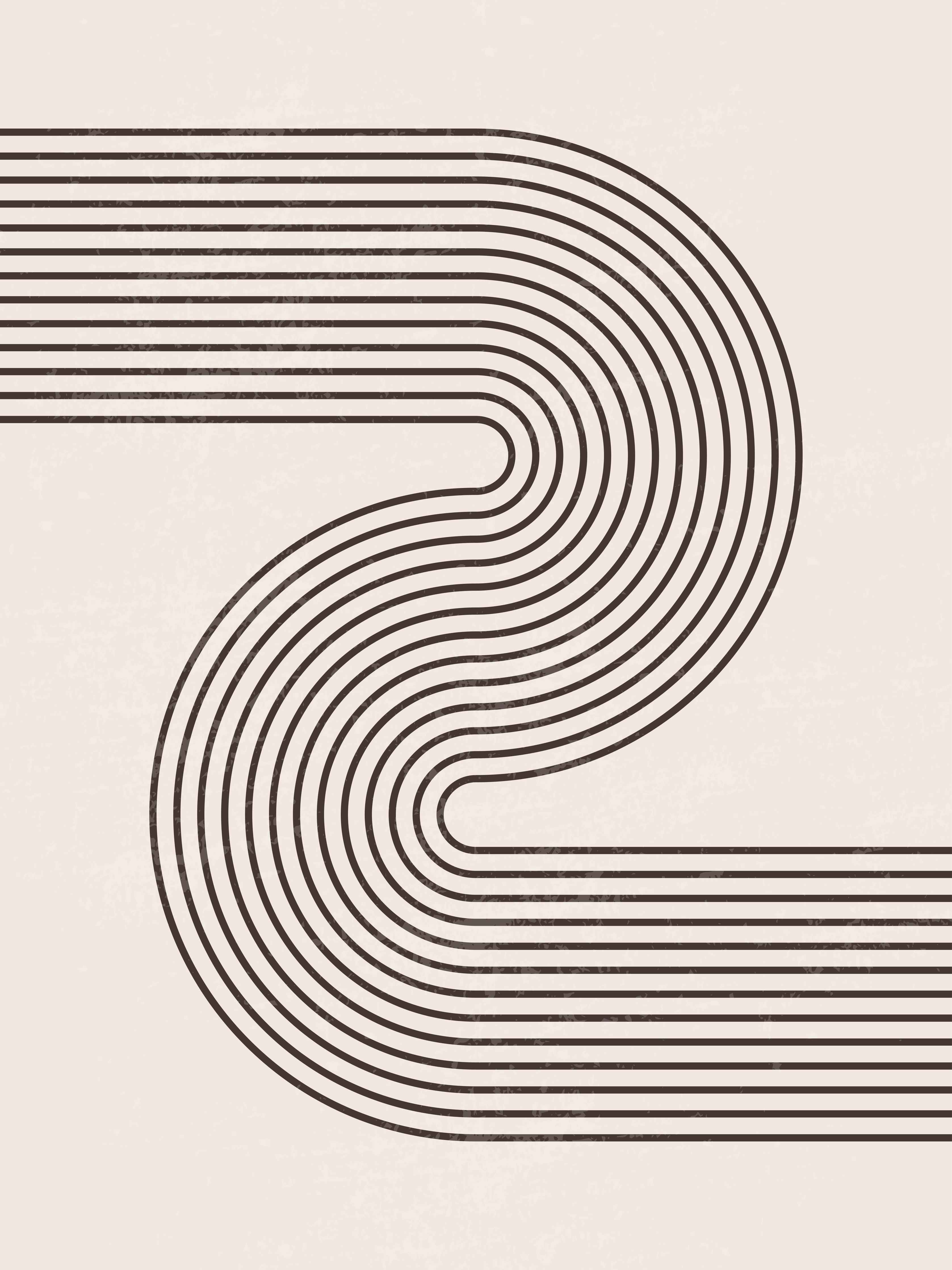 Große Wandbilder-Minimalistisches Linienmuster in Schwarz-Weiß