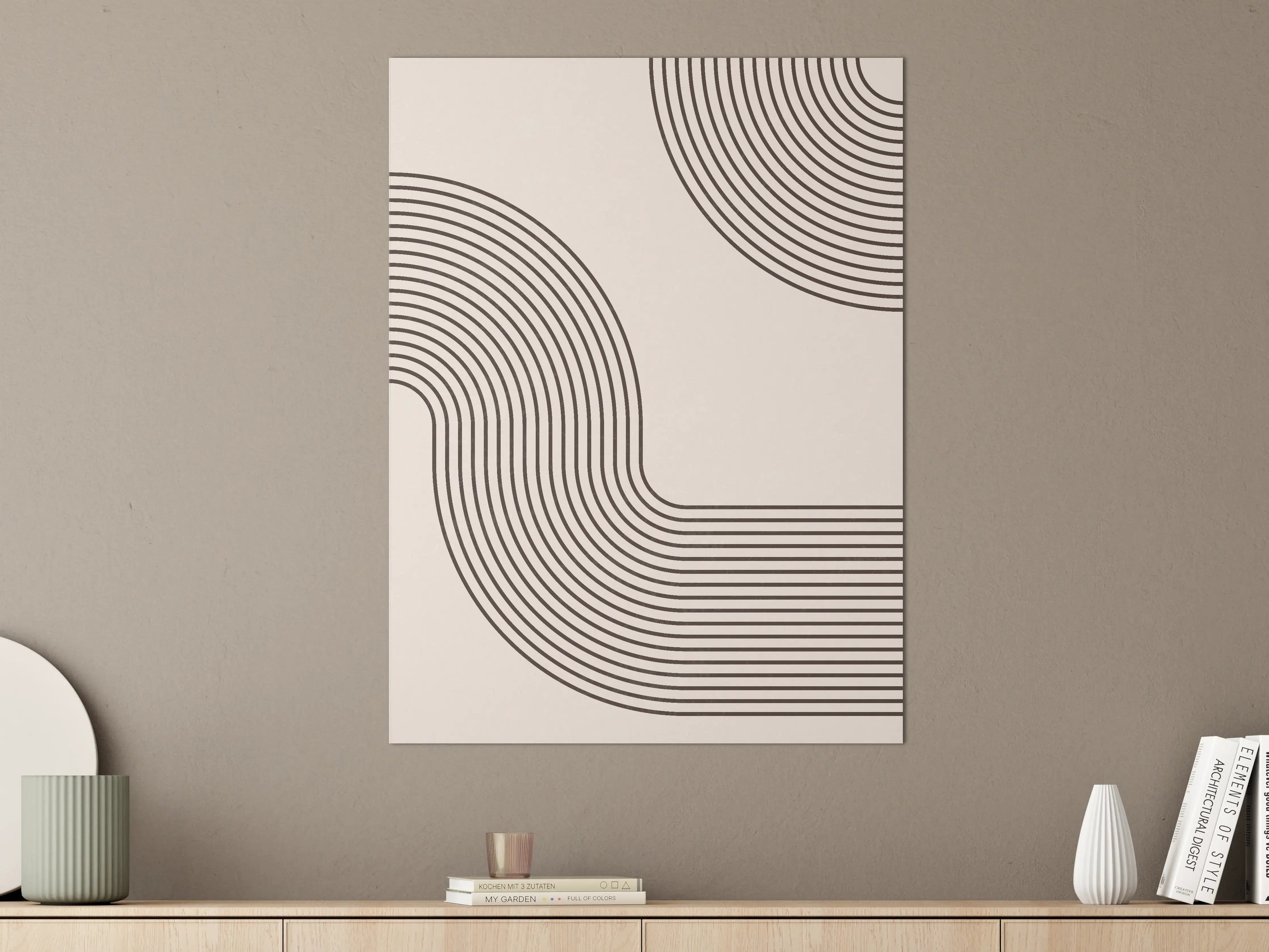 Große Wandbilder - Minimalistisches Linienmuster mit kreativer Gestaltung