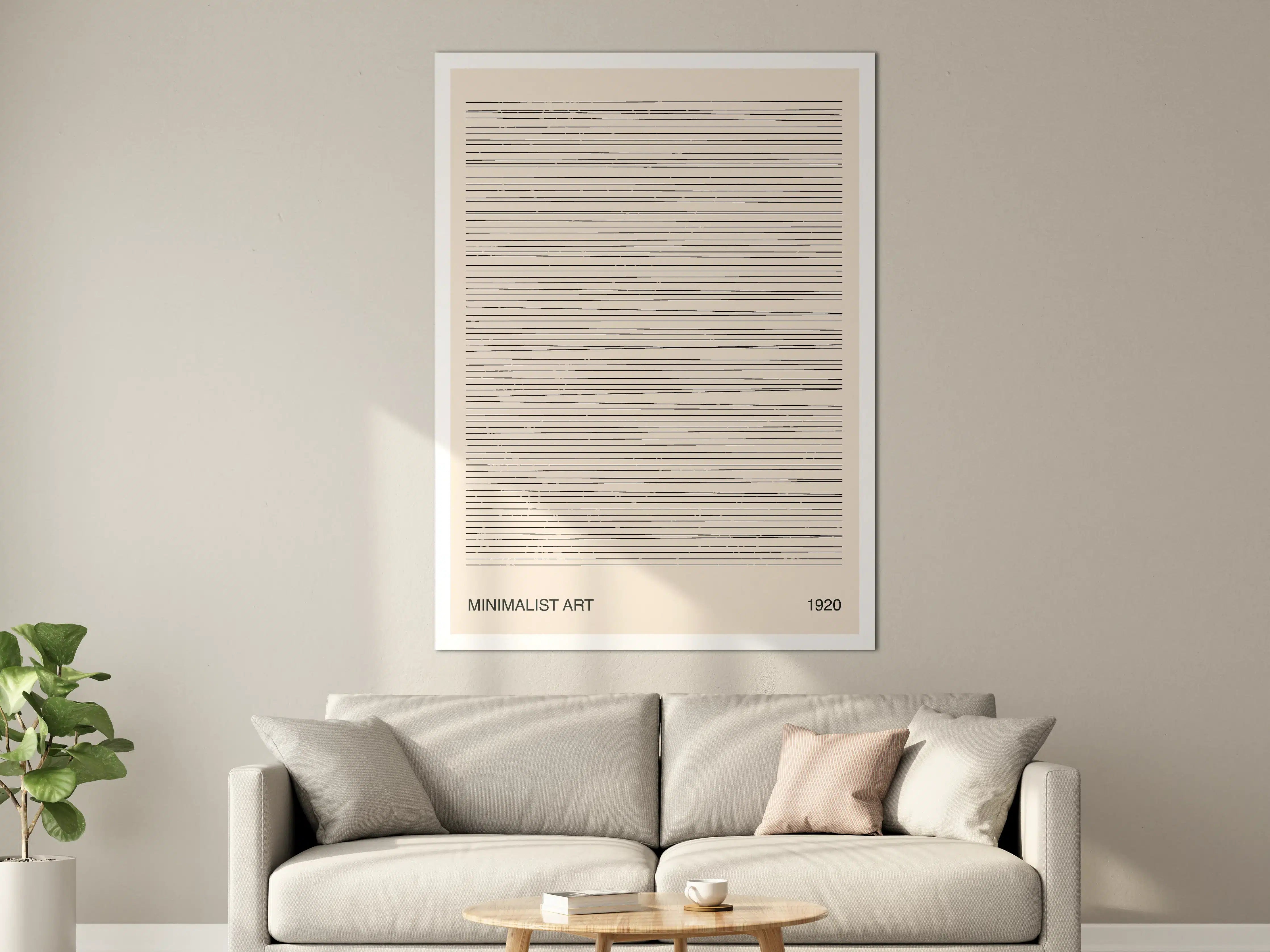 Große Wandbilder - Minimalistisches Notenlinien-Design