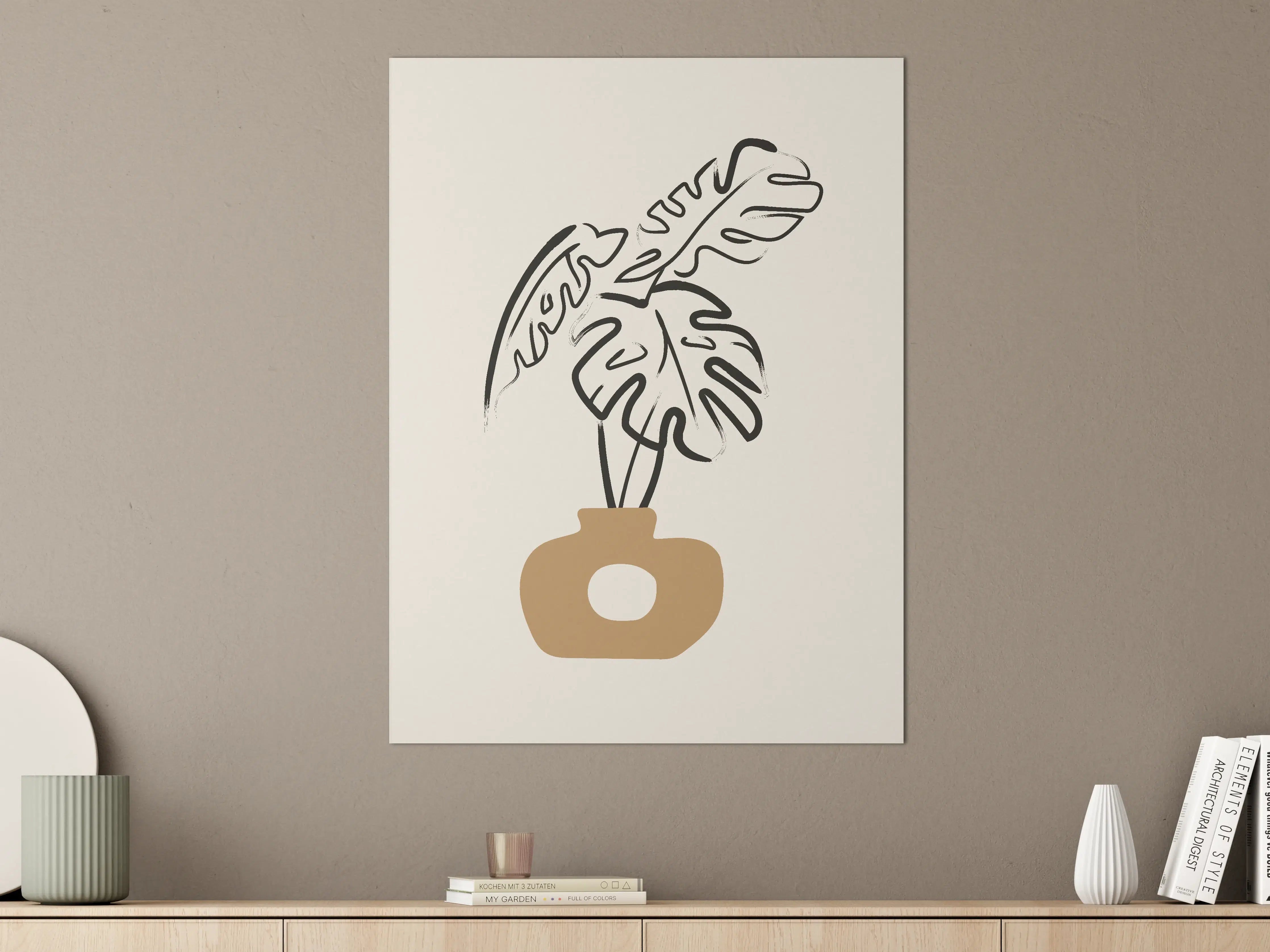 Große Wandbilder - Minimalistisches Pflanzen-Design