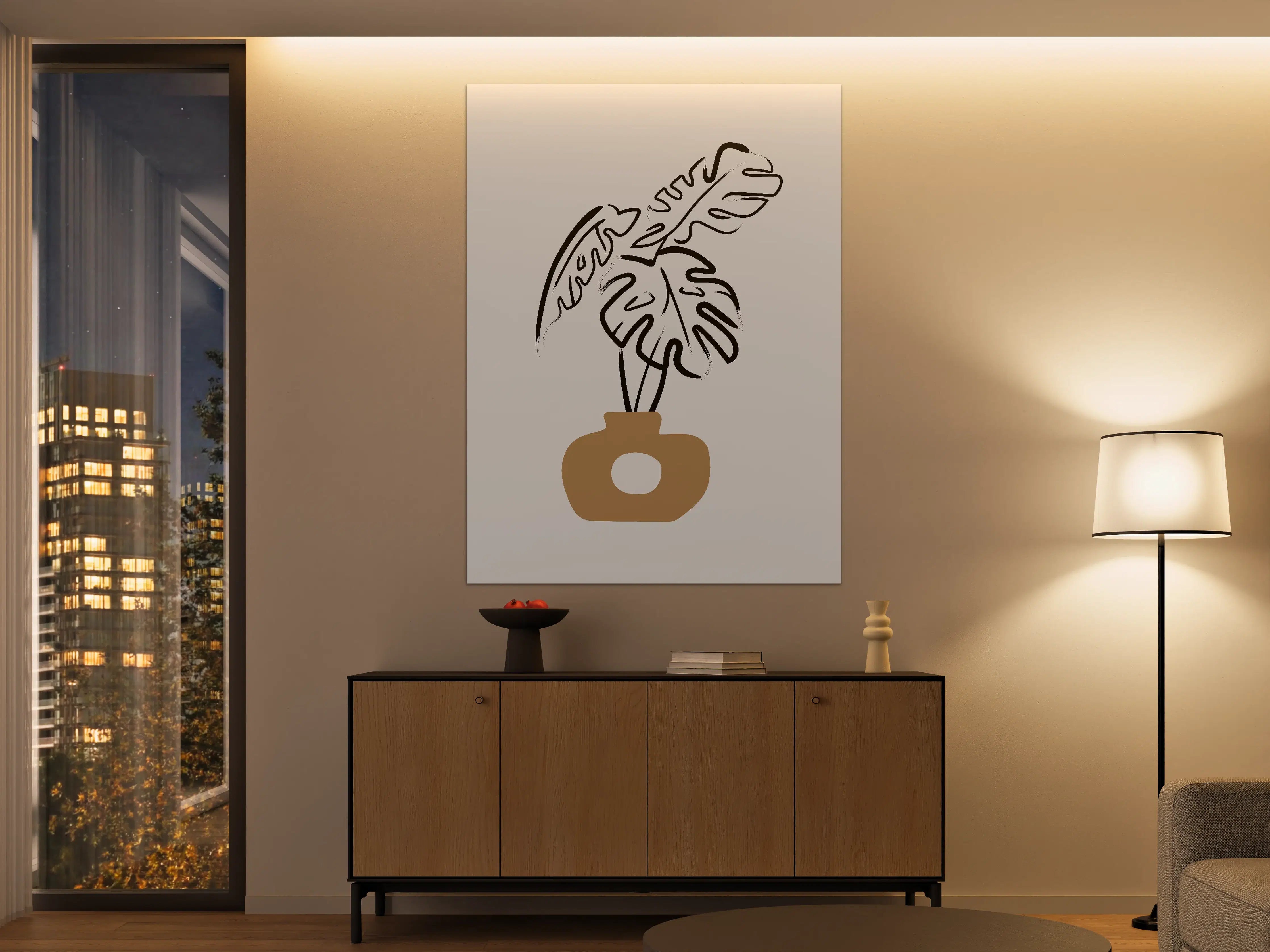 Große Wandbilder - Minimalistisches Pflanzen-Design
