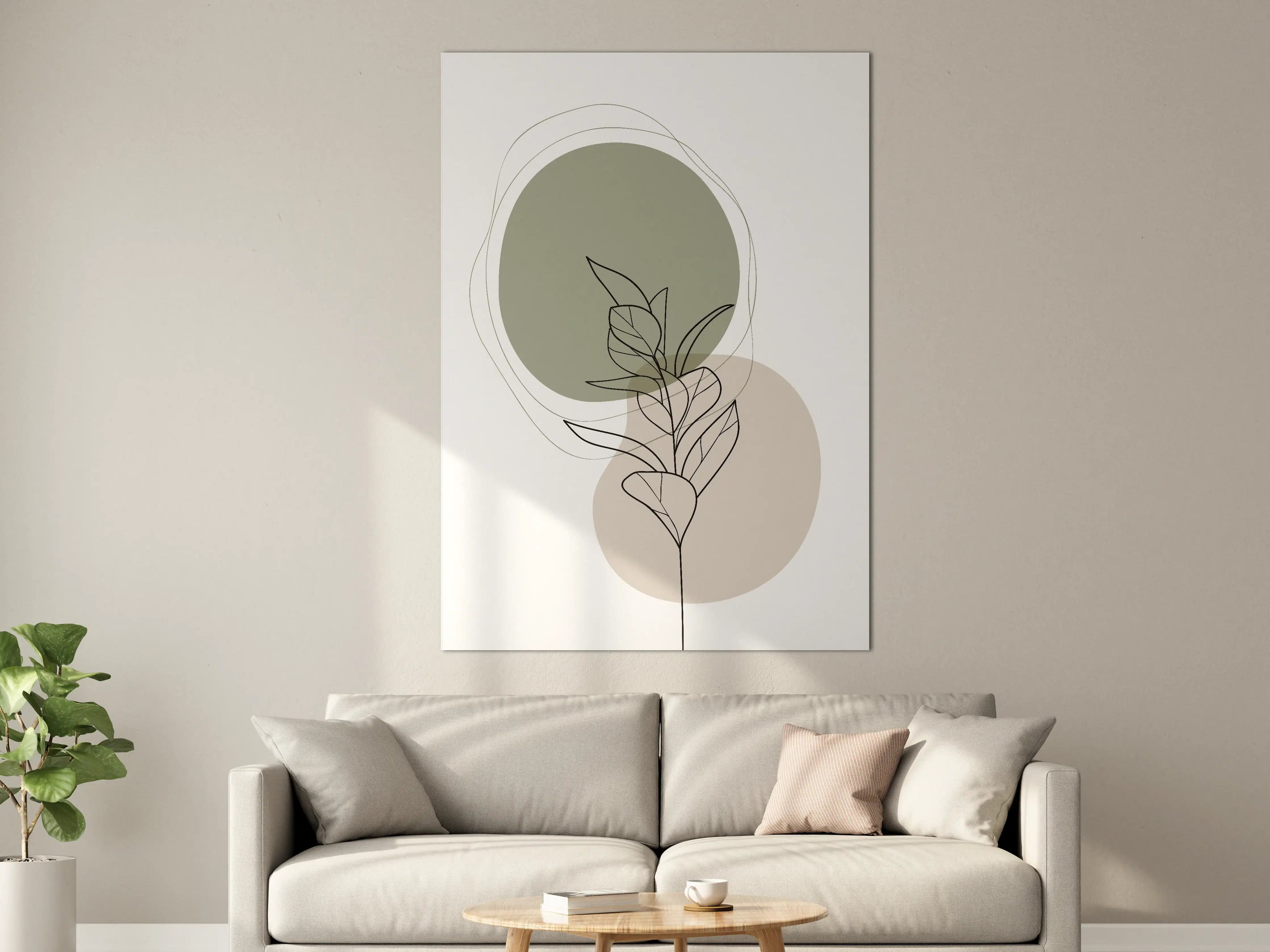 Große Wandbilder - Minimalistisches Pflanzenbild