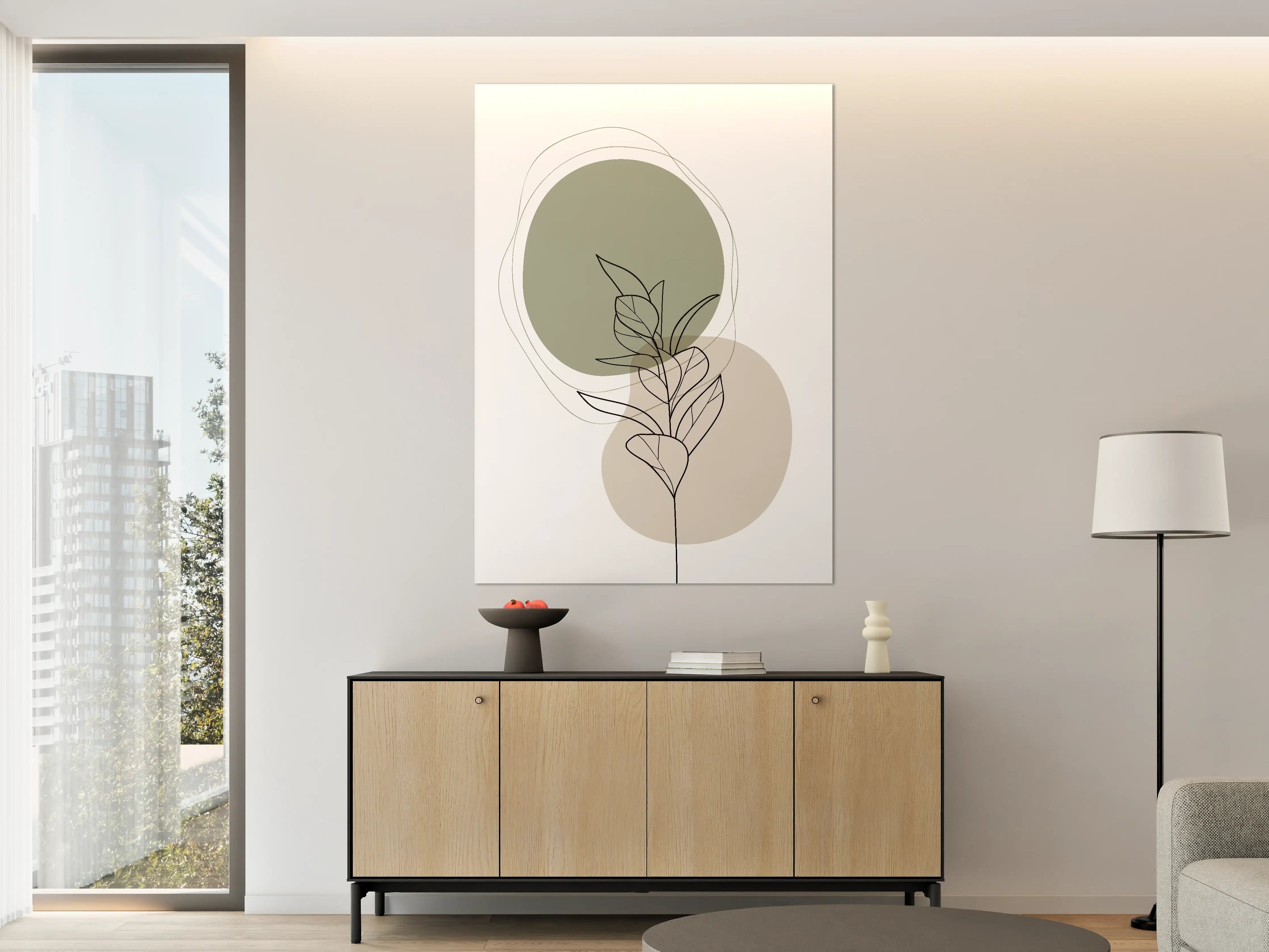 Große Wandbilder - Minimalistisches Pflanzenbild