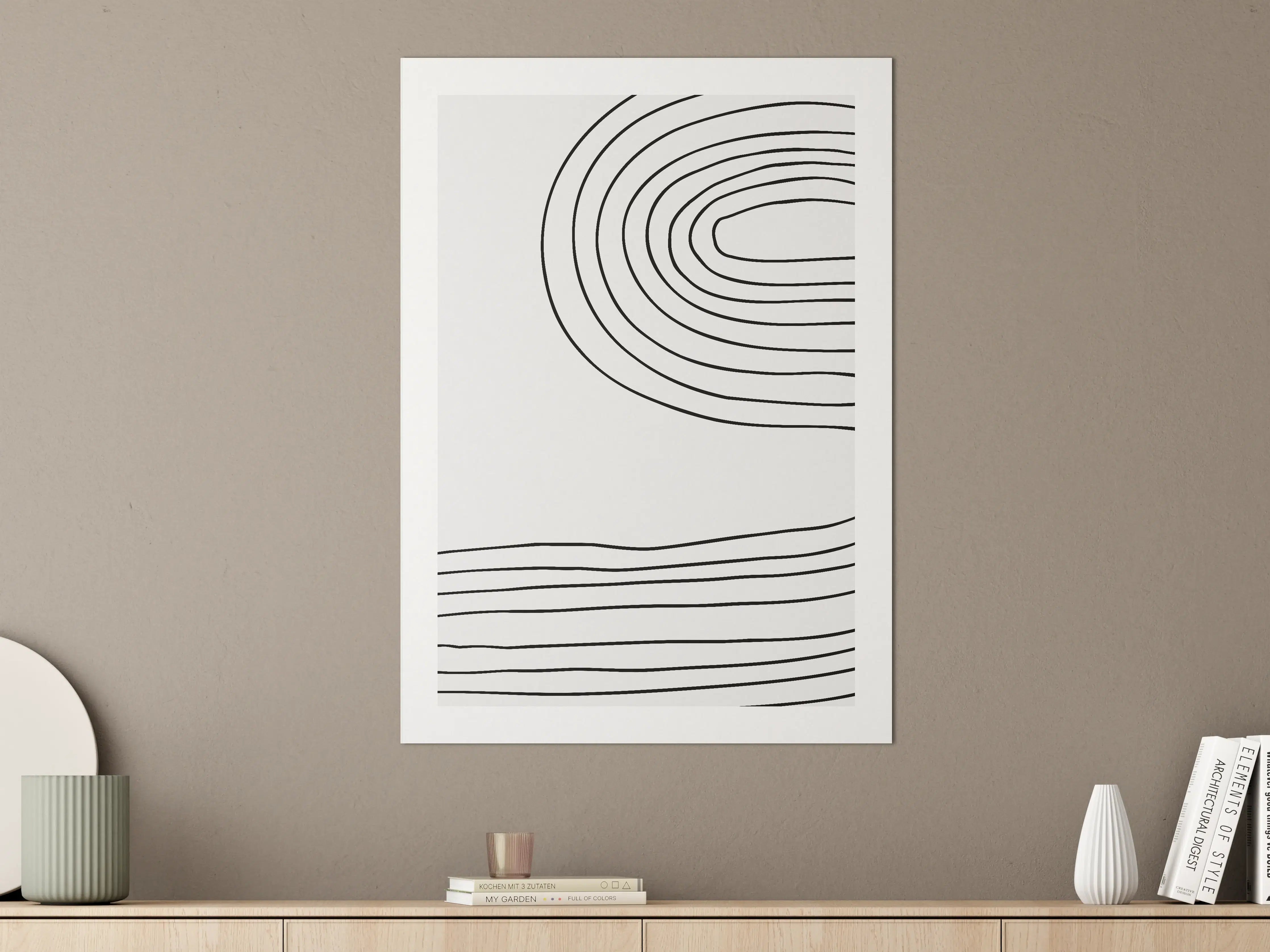 Große Wandbilder - Minimalistisches Schwarz-Weiß-Design
