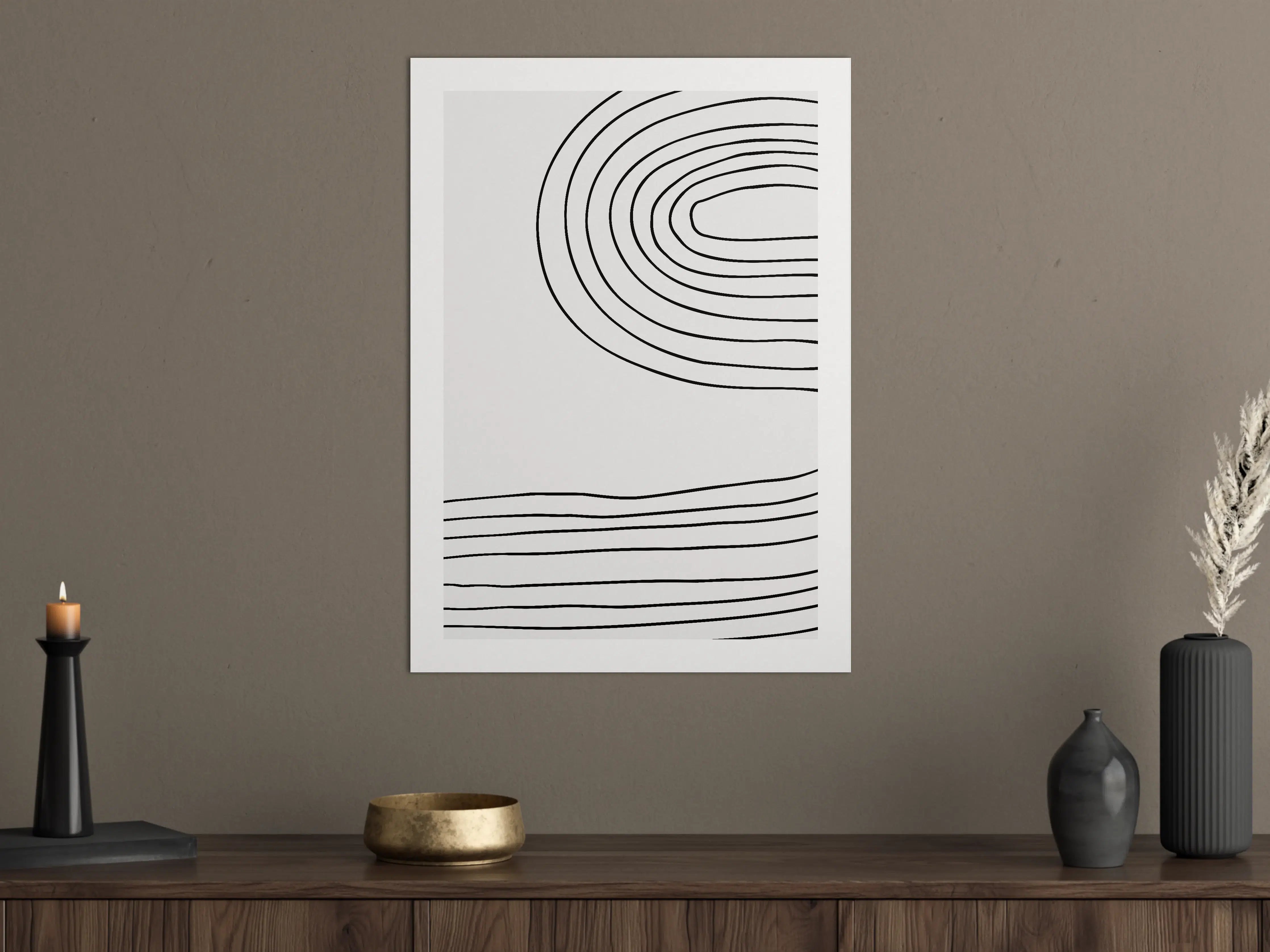 Große Wandbilder - Minimalistisches Schwarz-Weiß-Design