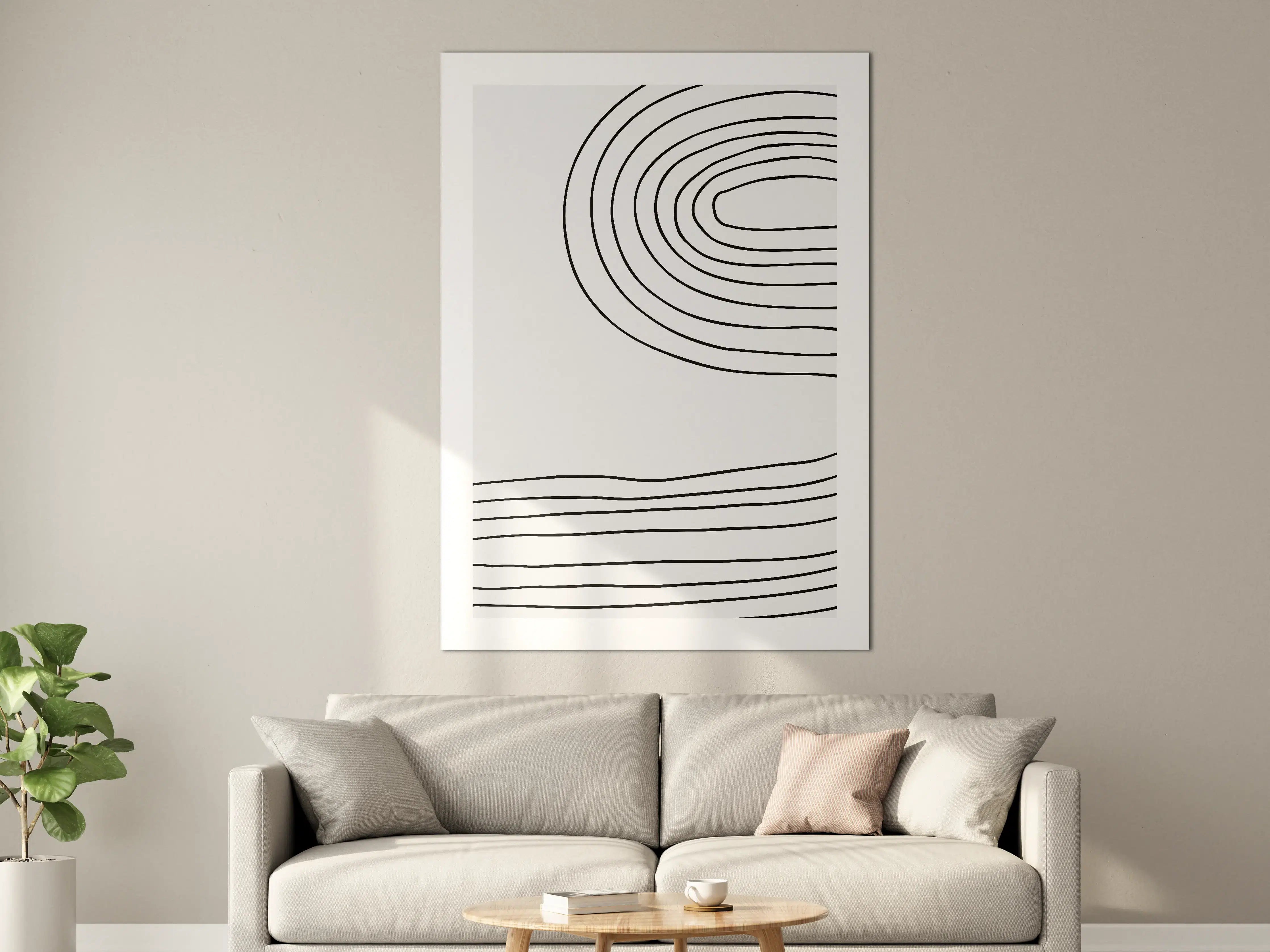 Große Wandbilder - Minimalistisches Schwarz-Weiß-Design