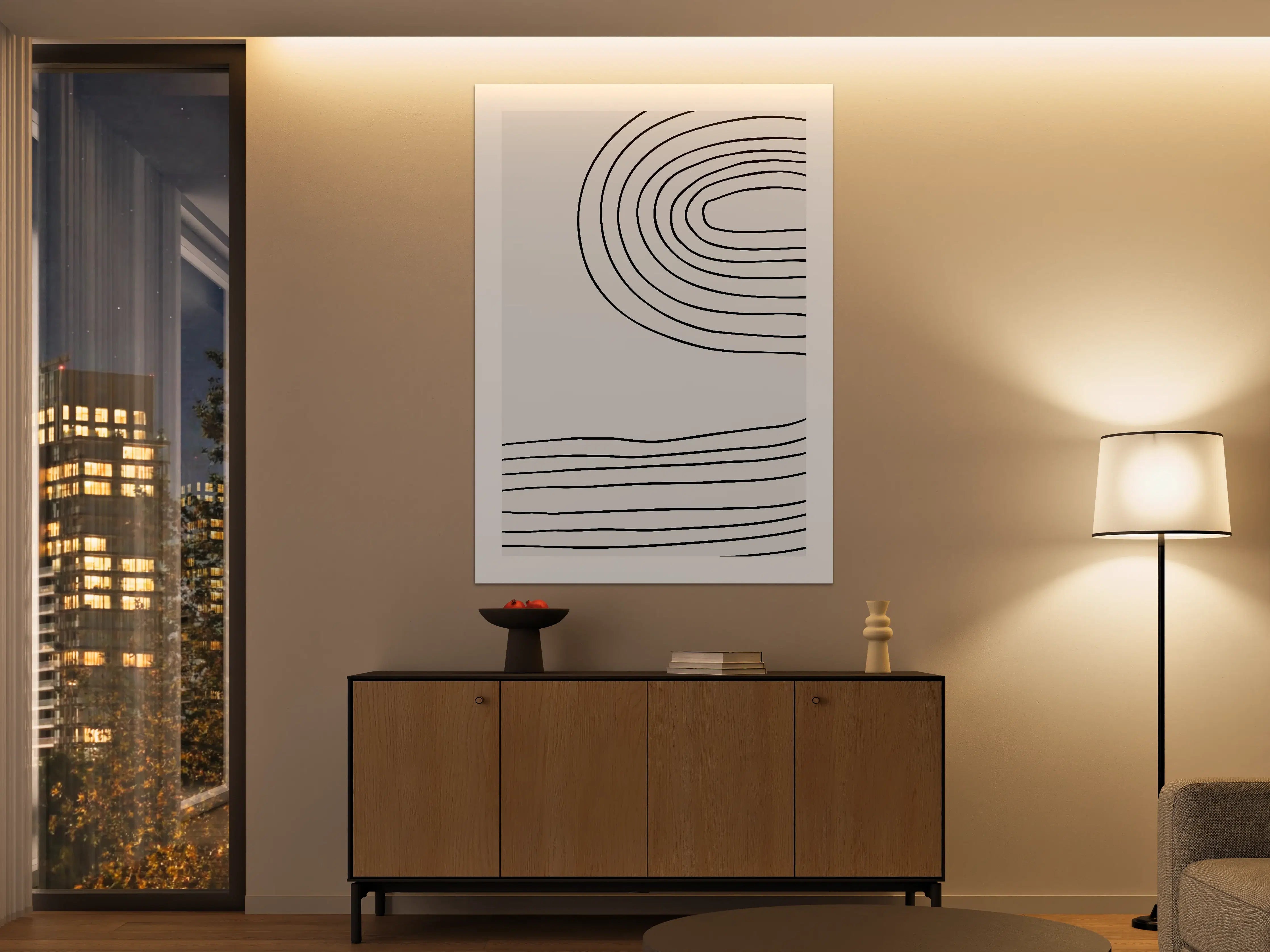 Große Wandbilder - Minimalistisches Schwarz-Weiß-Design