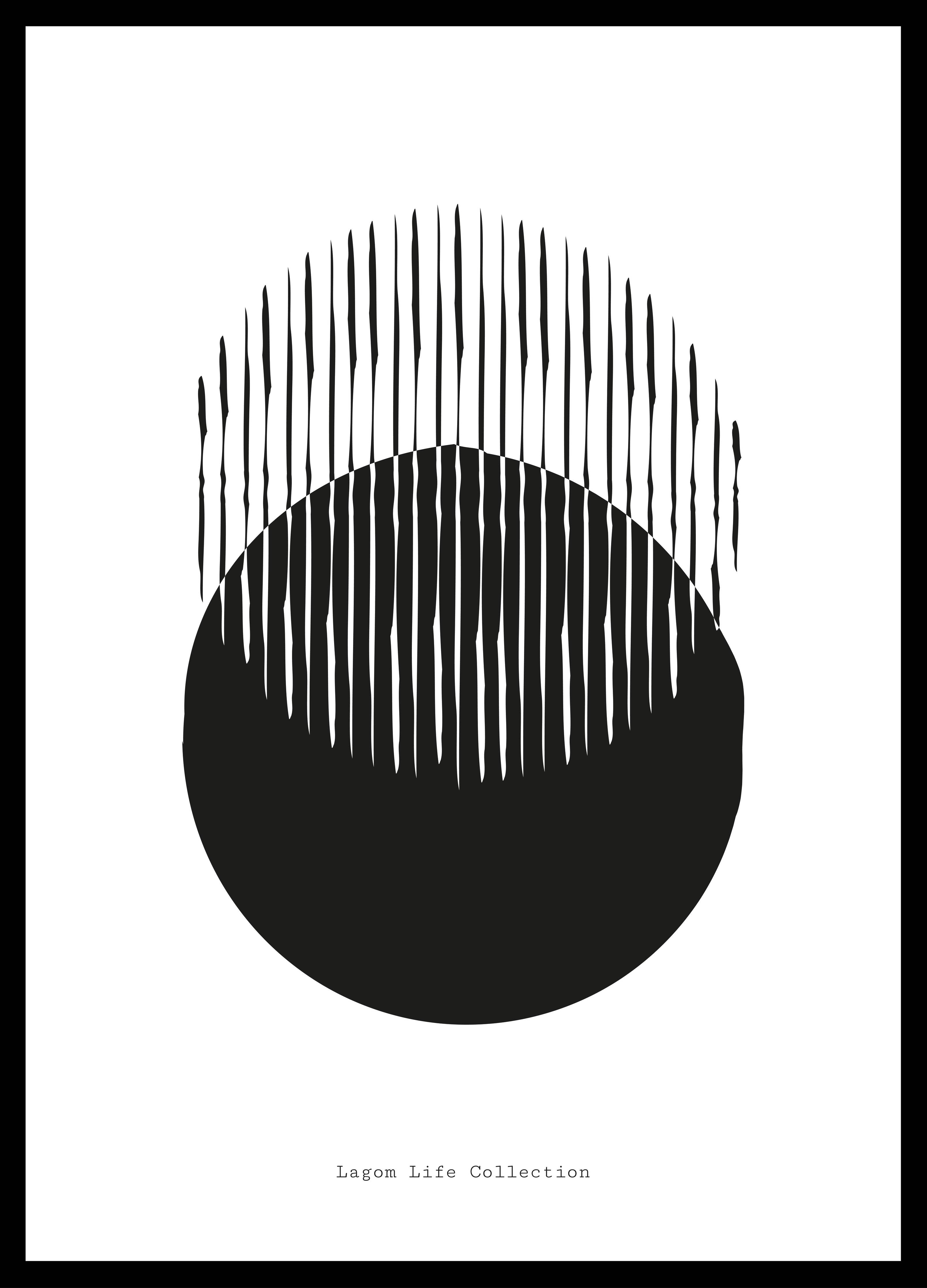 Große Wandbilder-Minimalistisches Schwarz-Weiß-Design mit Linienmuster