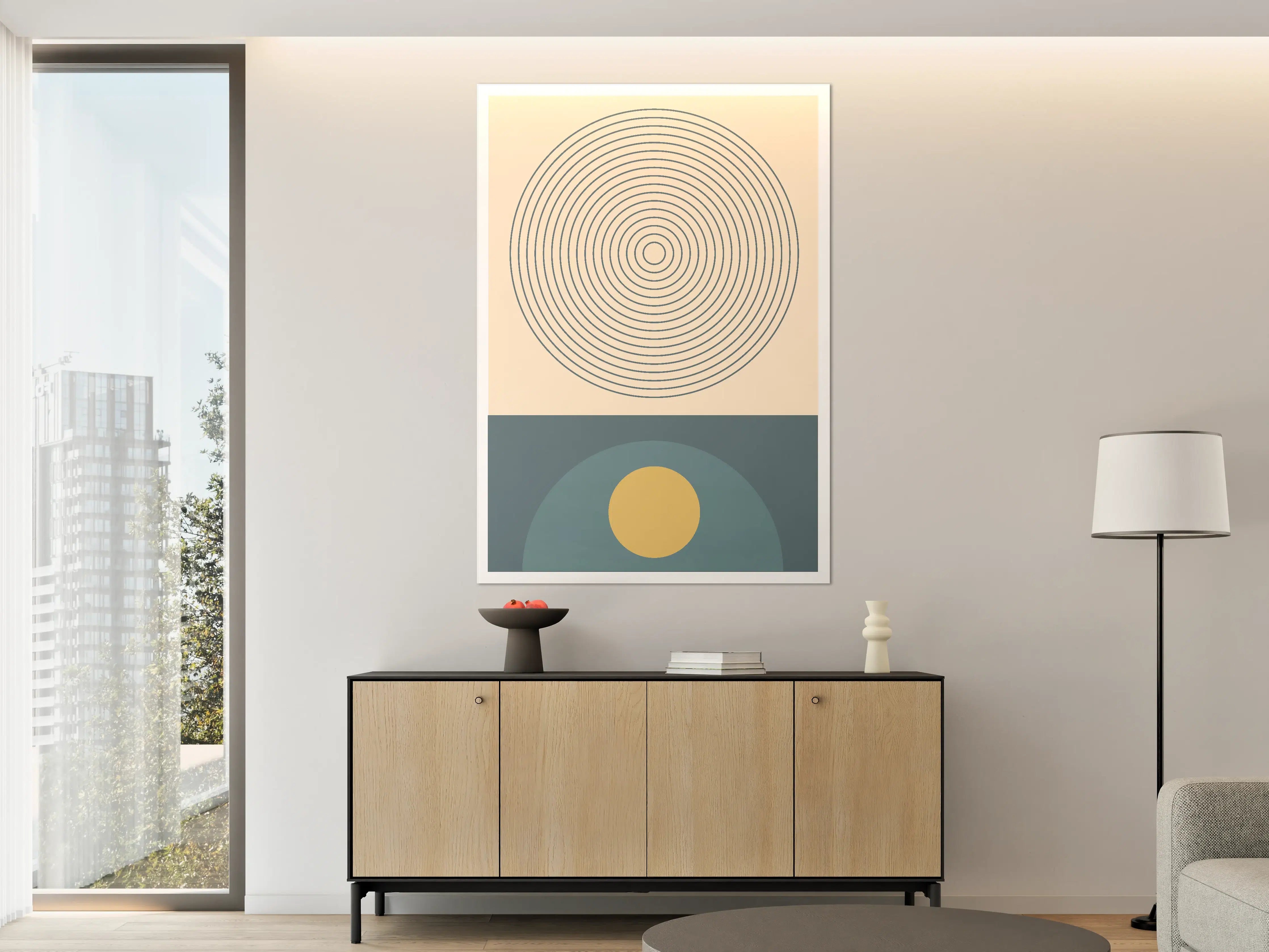 Große Wandbilder - Minimalistisches geometrisches Design