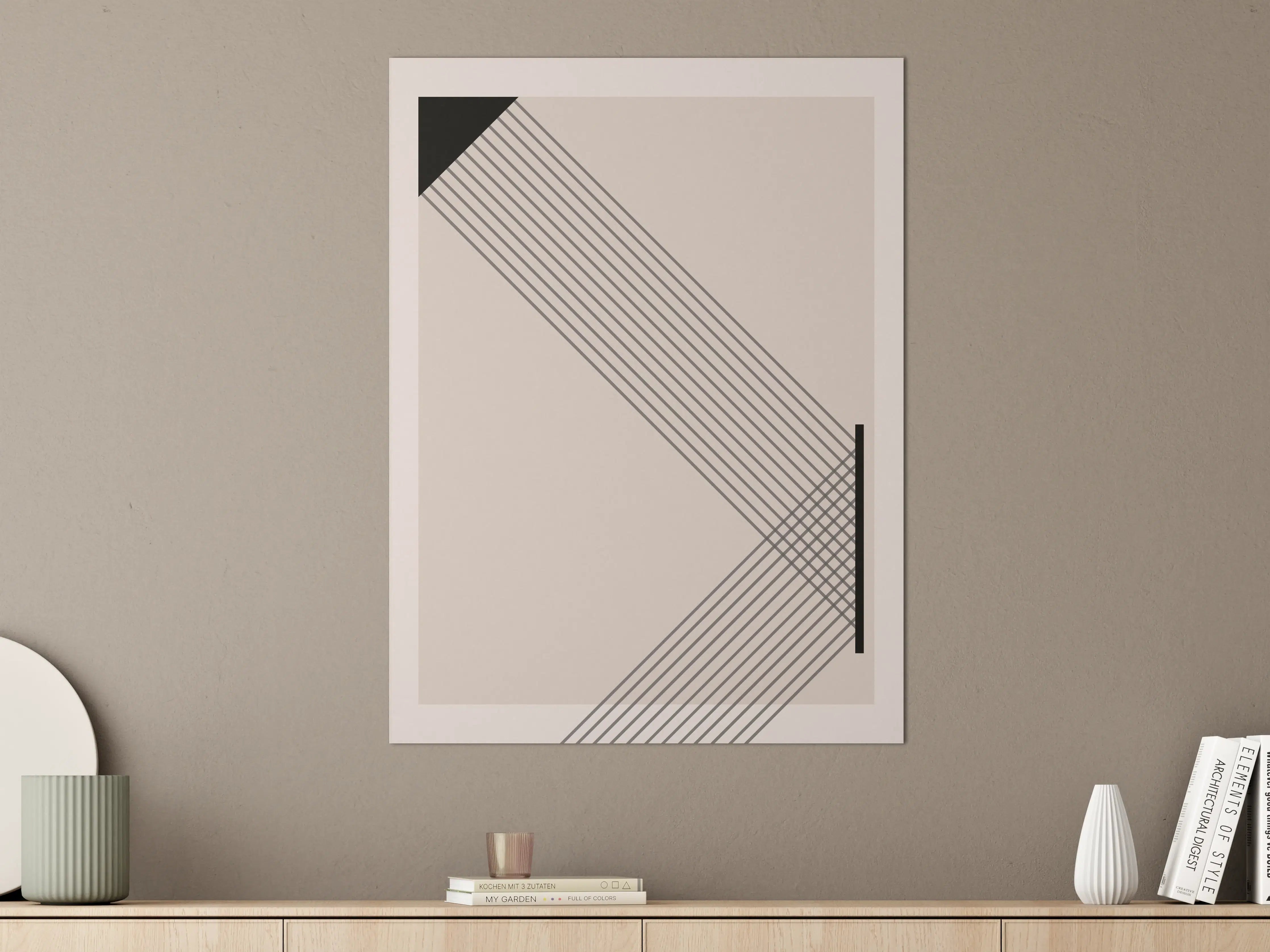 Große Wandbilder - Minimalistisches geometrisches Wandbild