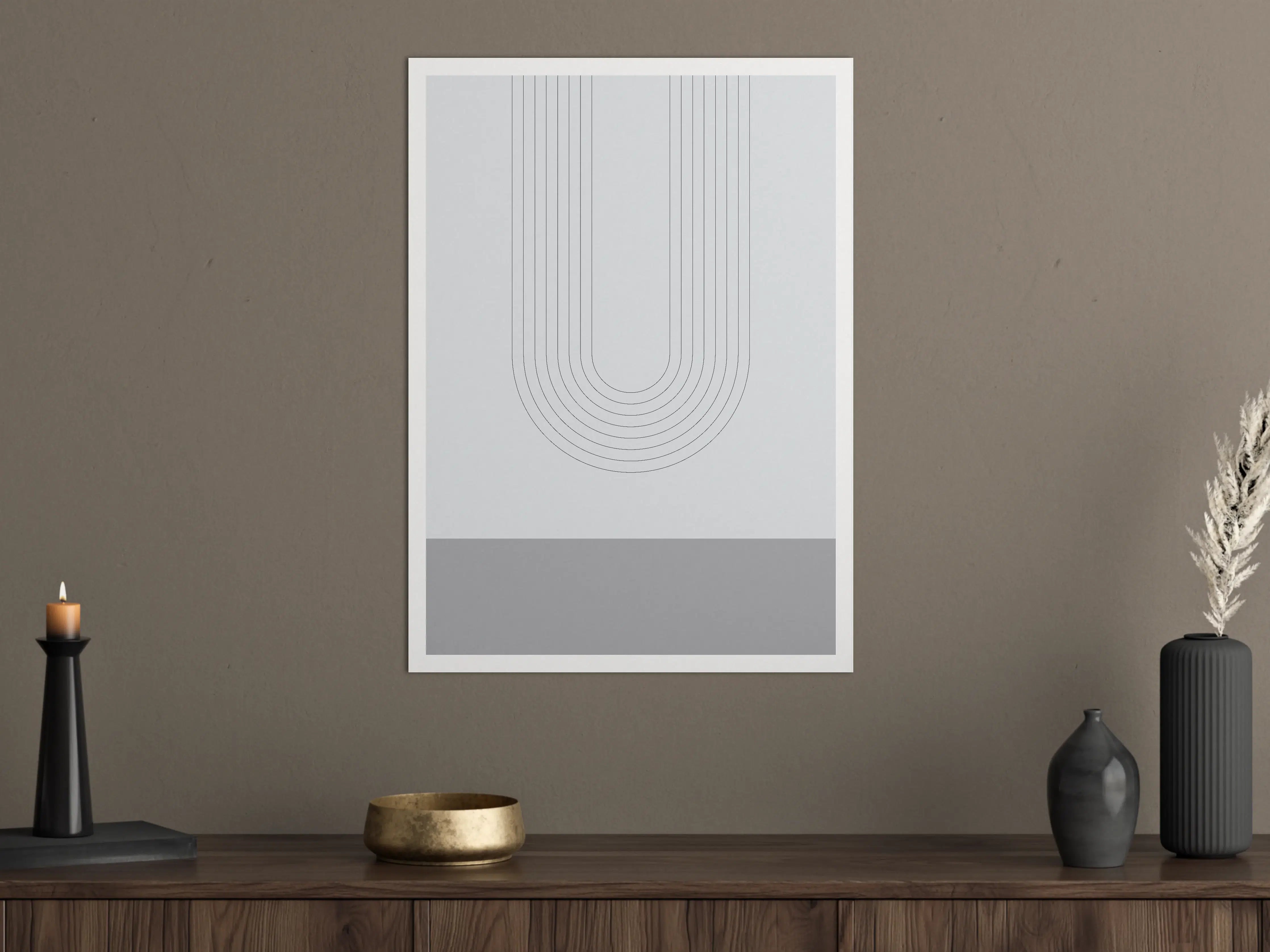 Große Wandbilder - Minimalistisches, modernes Wandbild mit sanften Grau- und Weißtönen