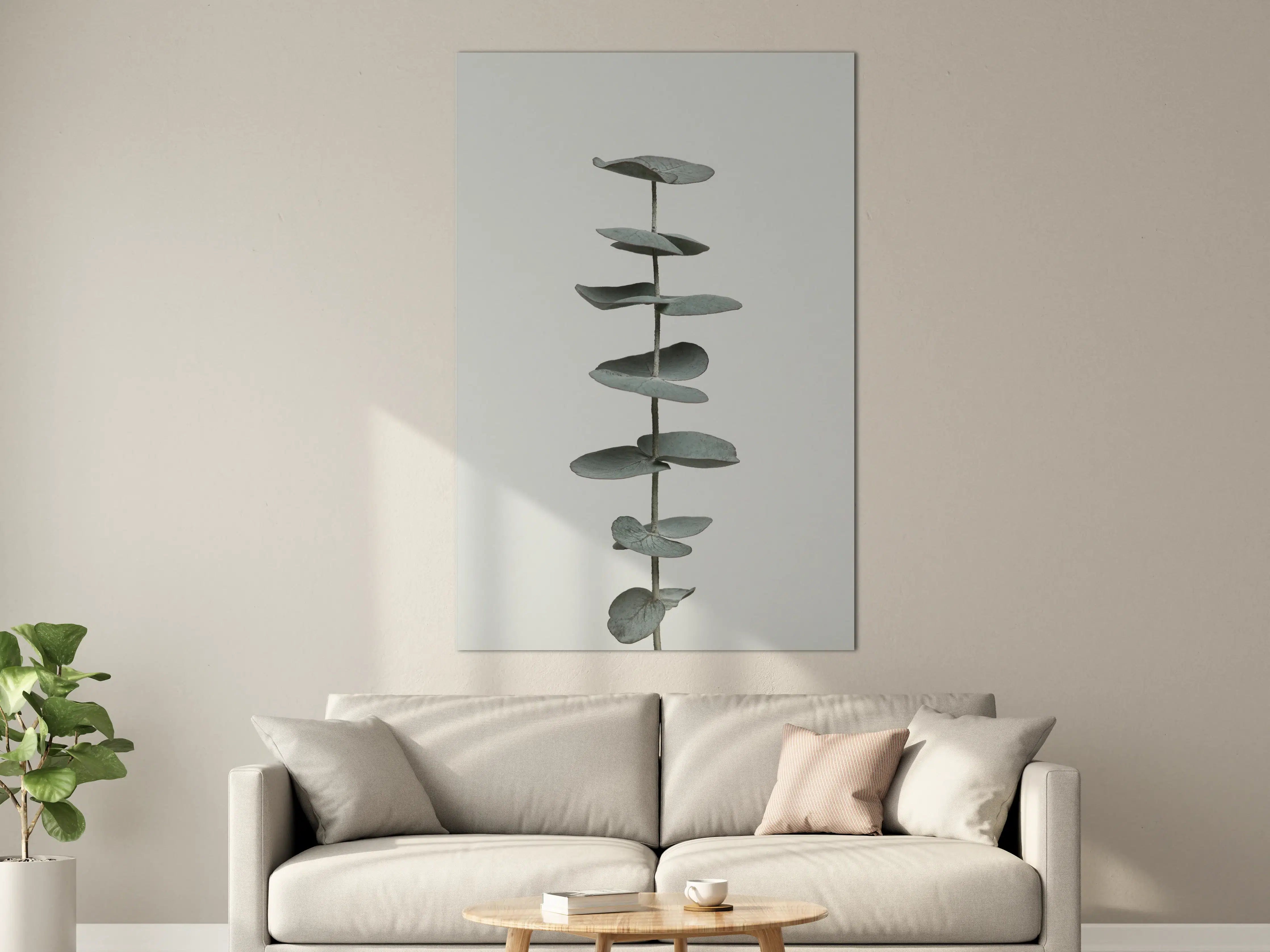 Große Wandbilder - Minimalsistische Steine-Skulptur in Grau