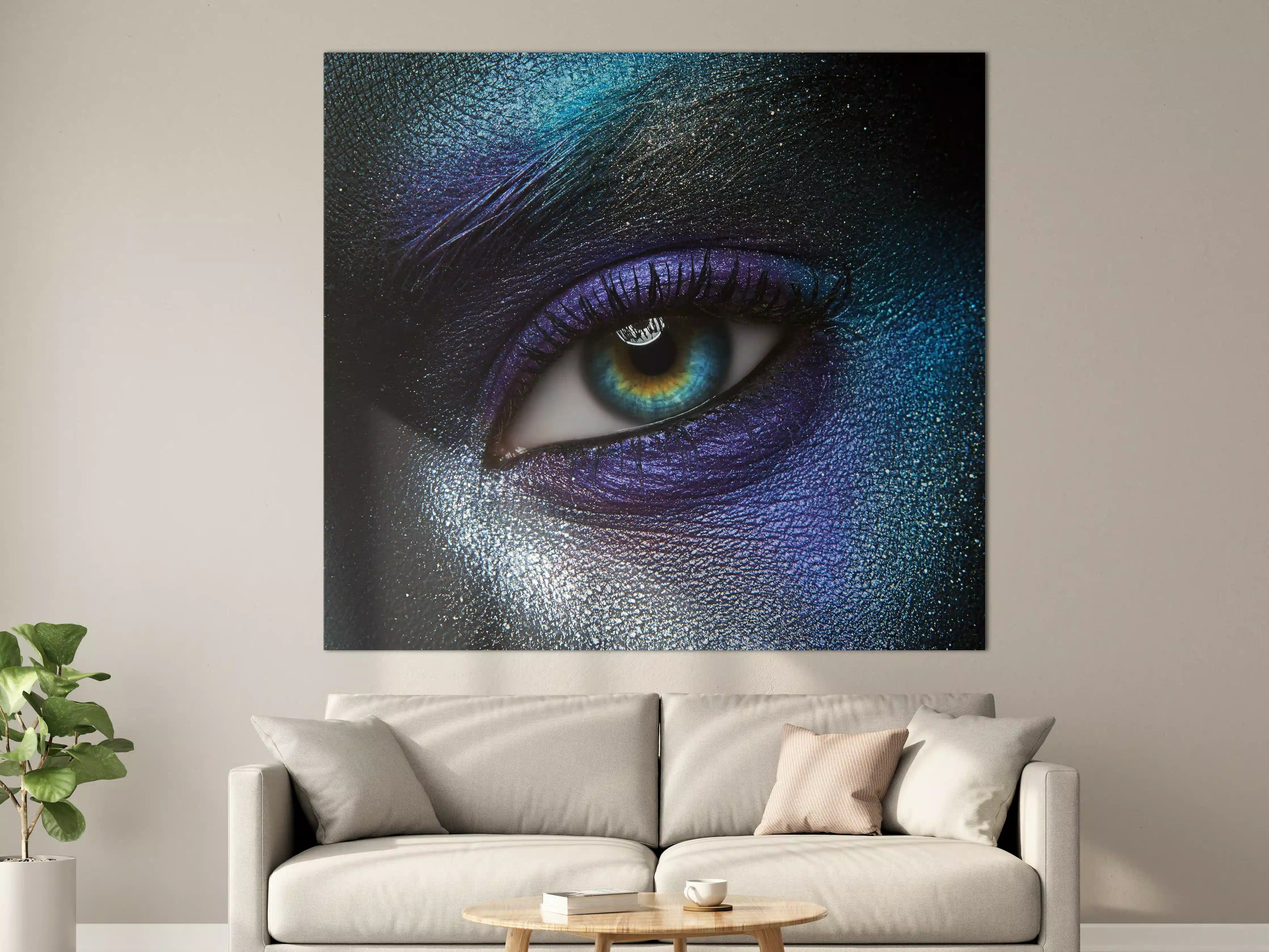 Große Wandbilder - Mitternachtsblaue Farbpalette mit Schimmer