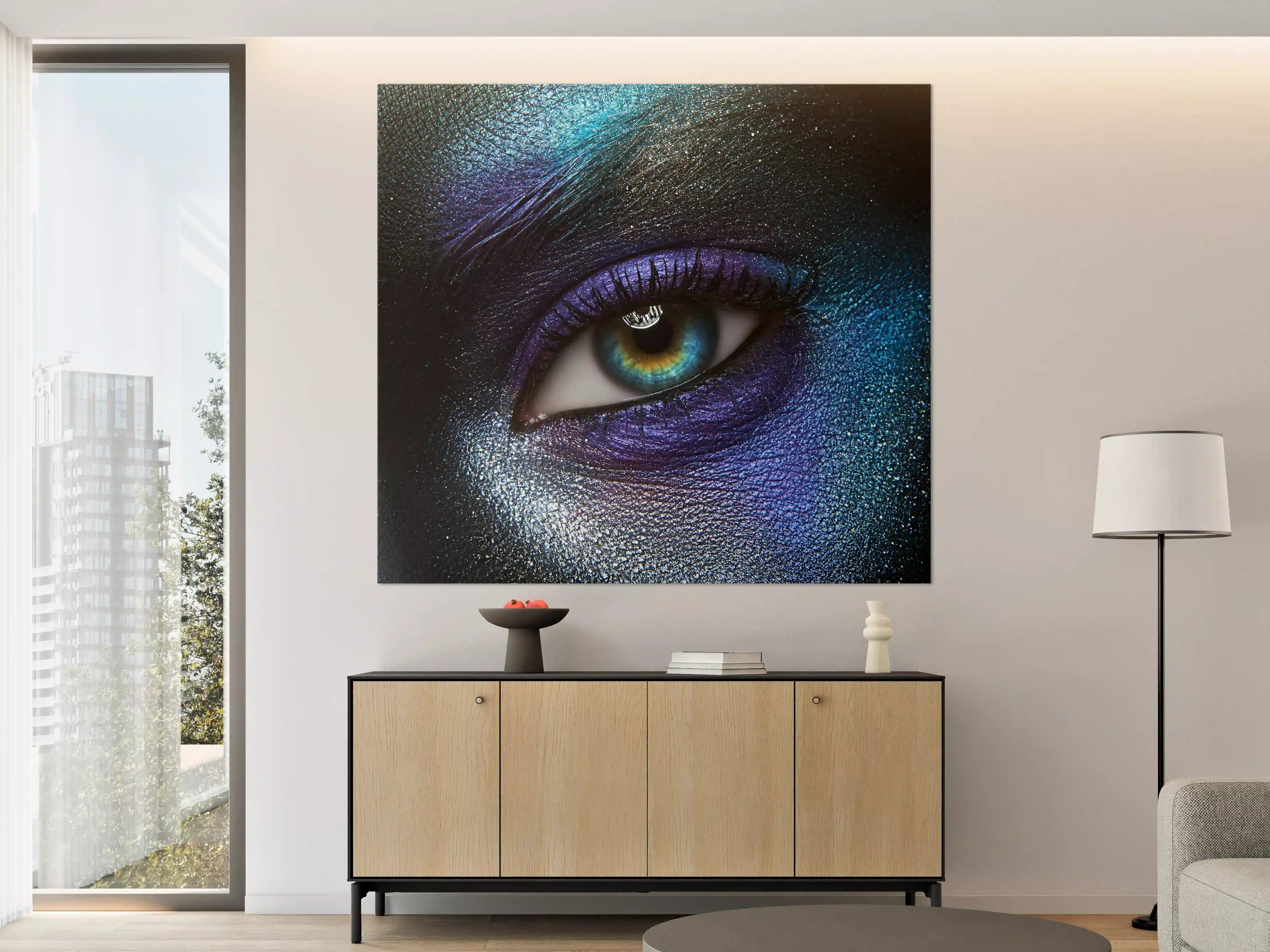 Große Wandbilder - Mitternachtsblaue Farbpalette mit Schimmer