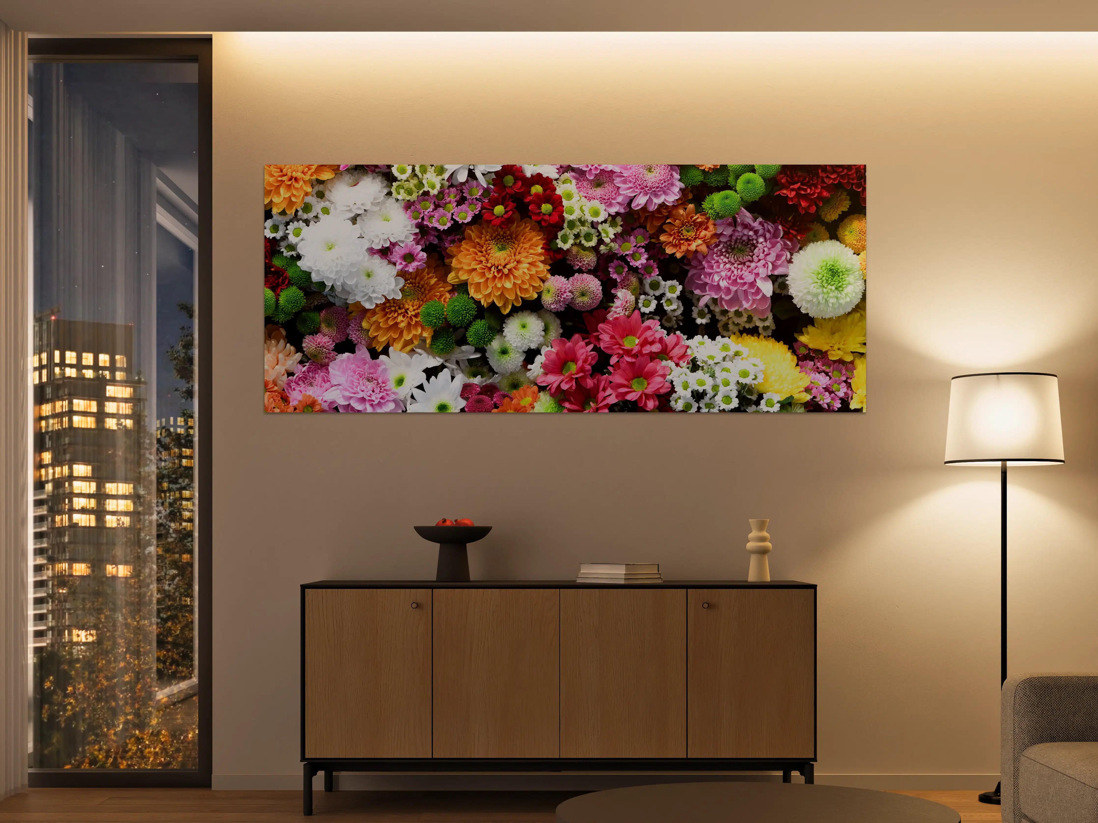 Große Wandbilder - Mix aus bunten Frühlingsblumen