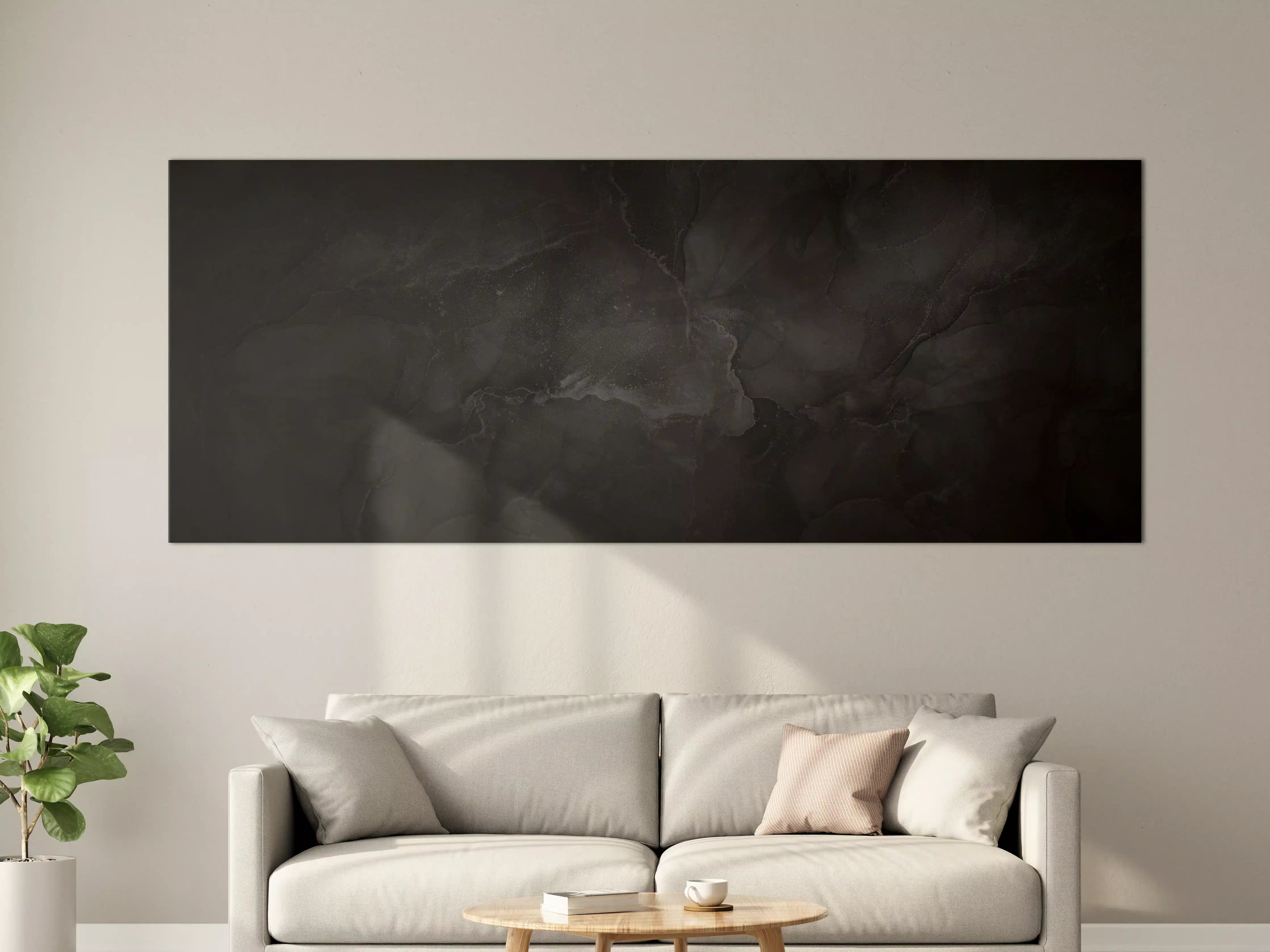 Große Wandbilder - Modern grau-schwarzer Marmor