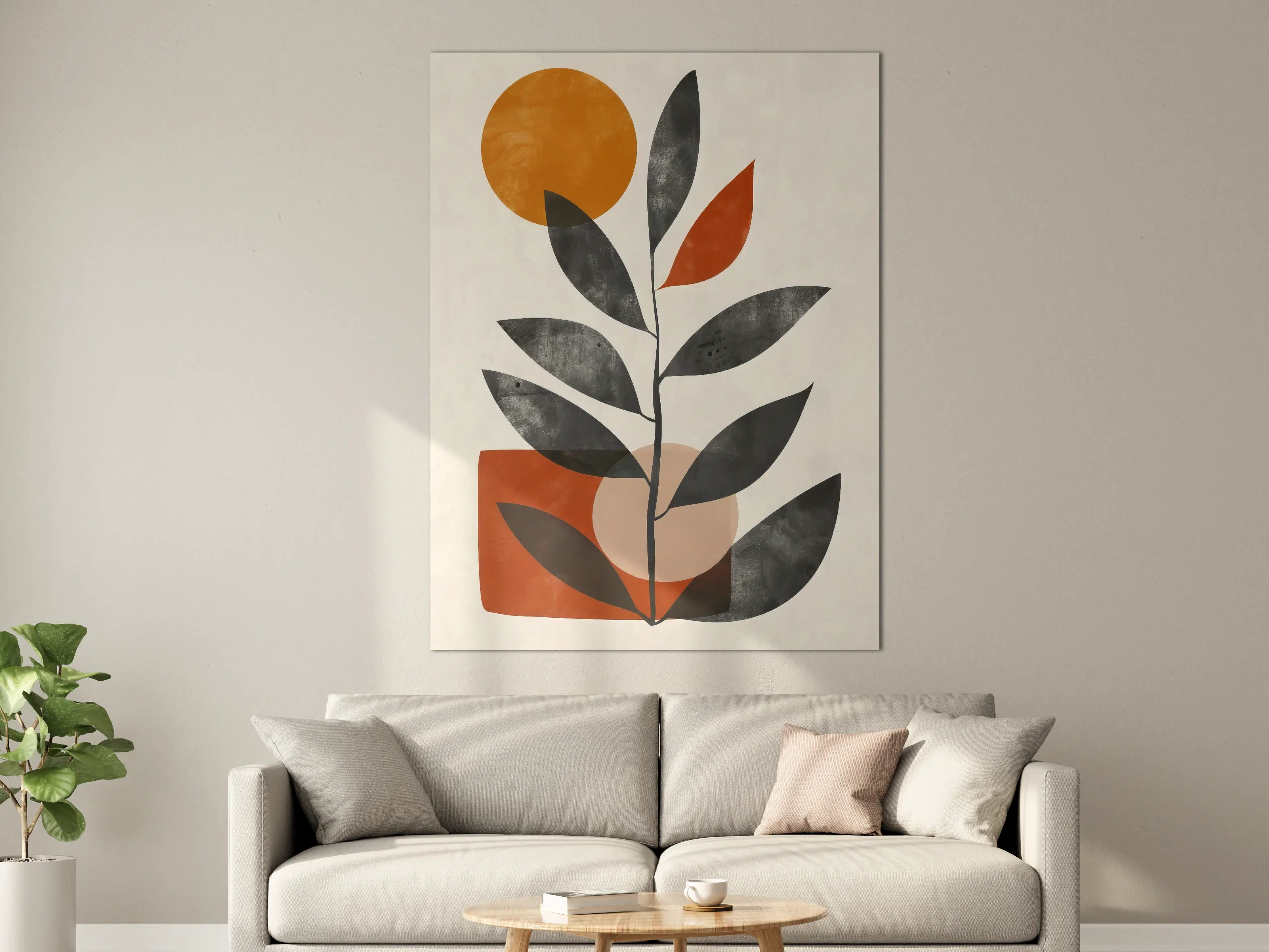Große Wandbilder - Moderne Abstract-Wandkunst in warmen Erdtönen