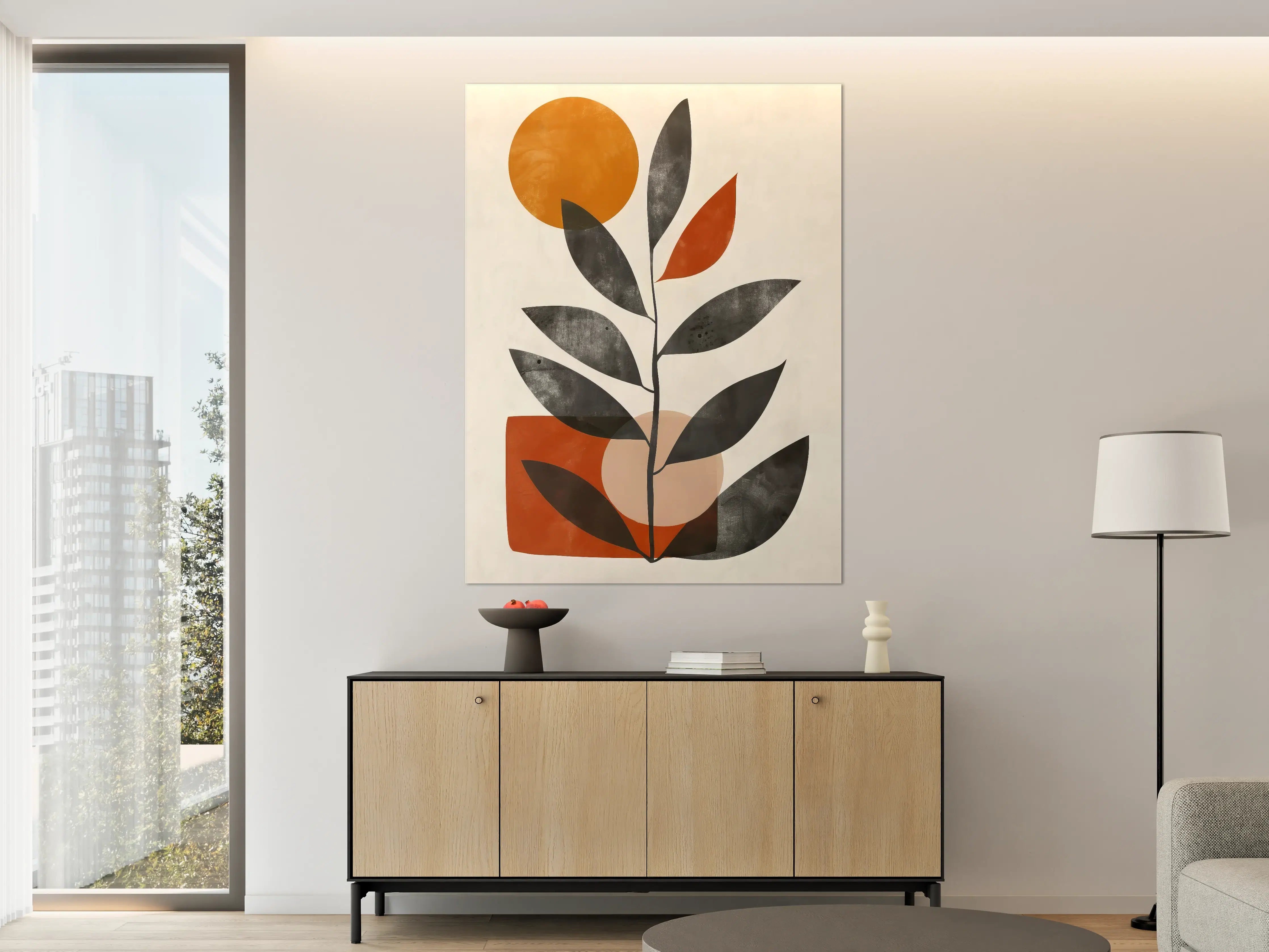 Große Wandbilder - Moderne Abstract-Wandkunst in warmen Erdtönen
