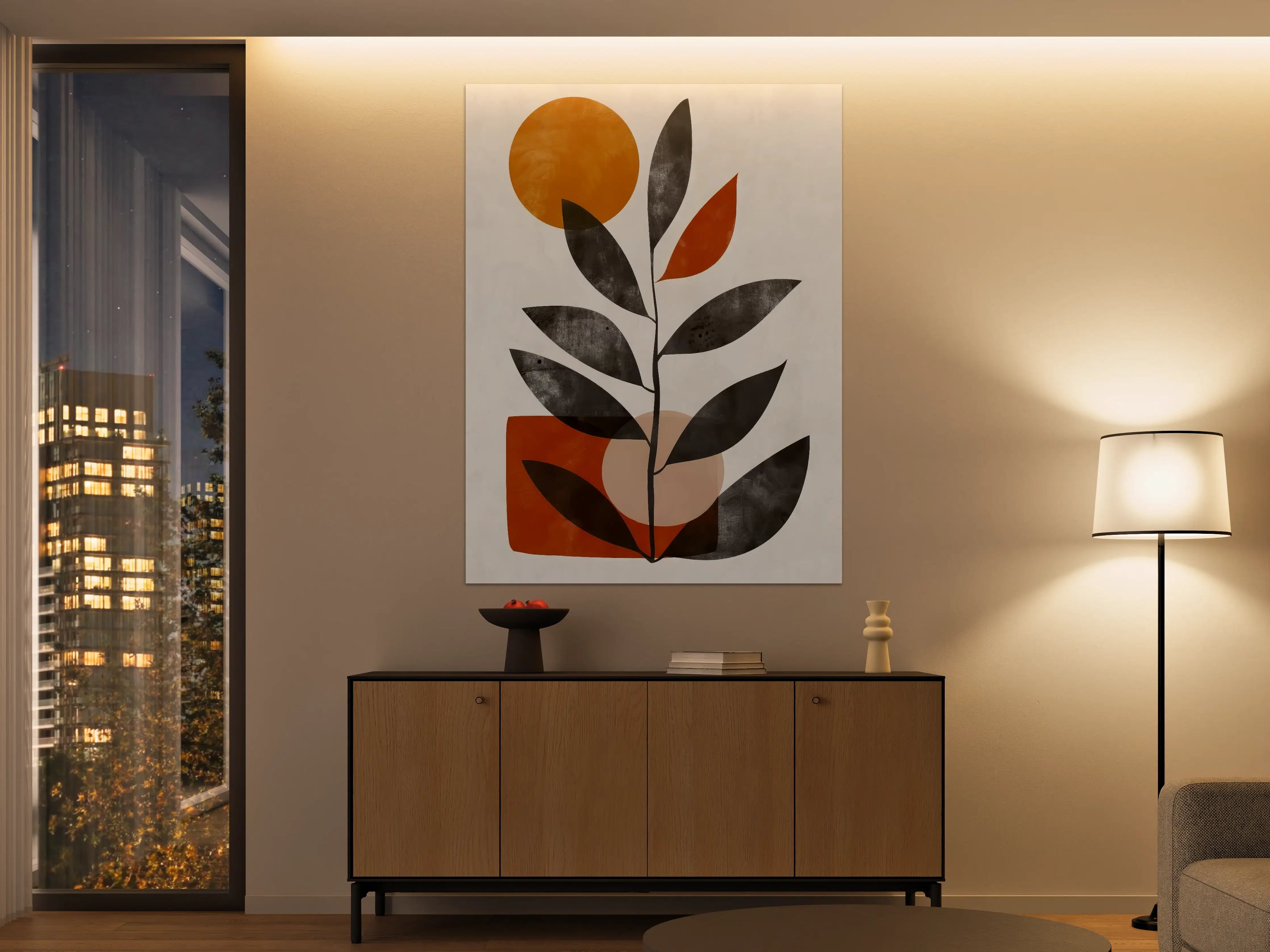 Große Wandbilder - Moderne Abstract-Wandkunst in warmen Erdtönen
