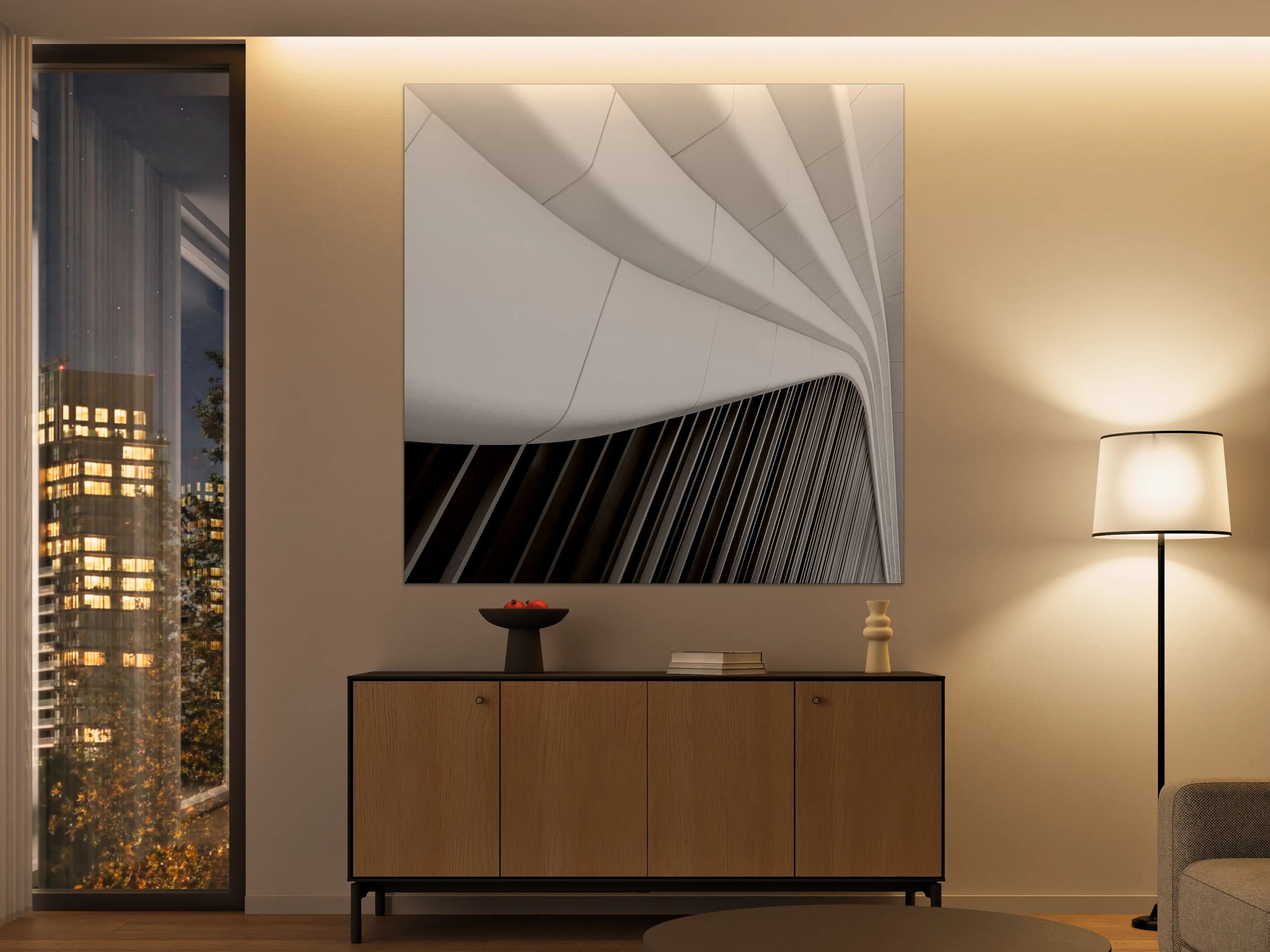 Große Wandbilder - Moderne Architektur in Schwarz-Weiß