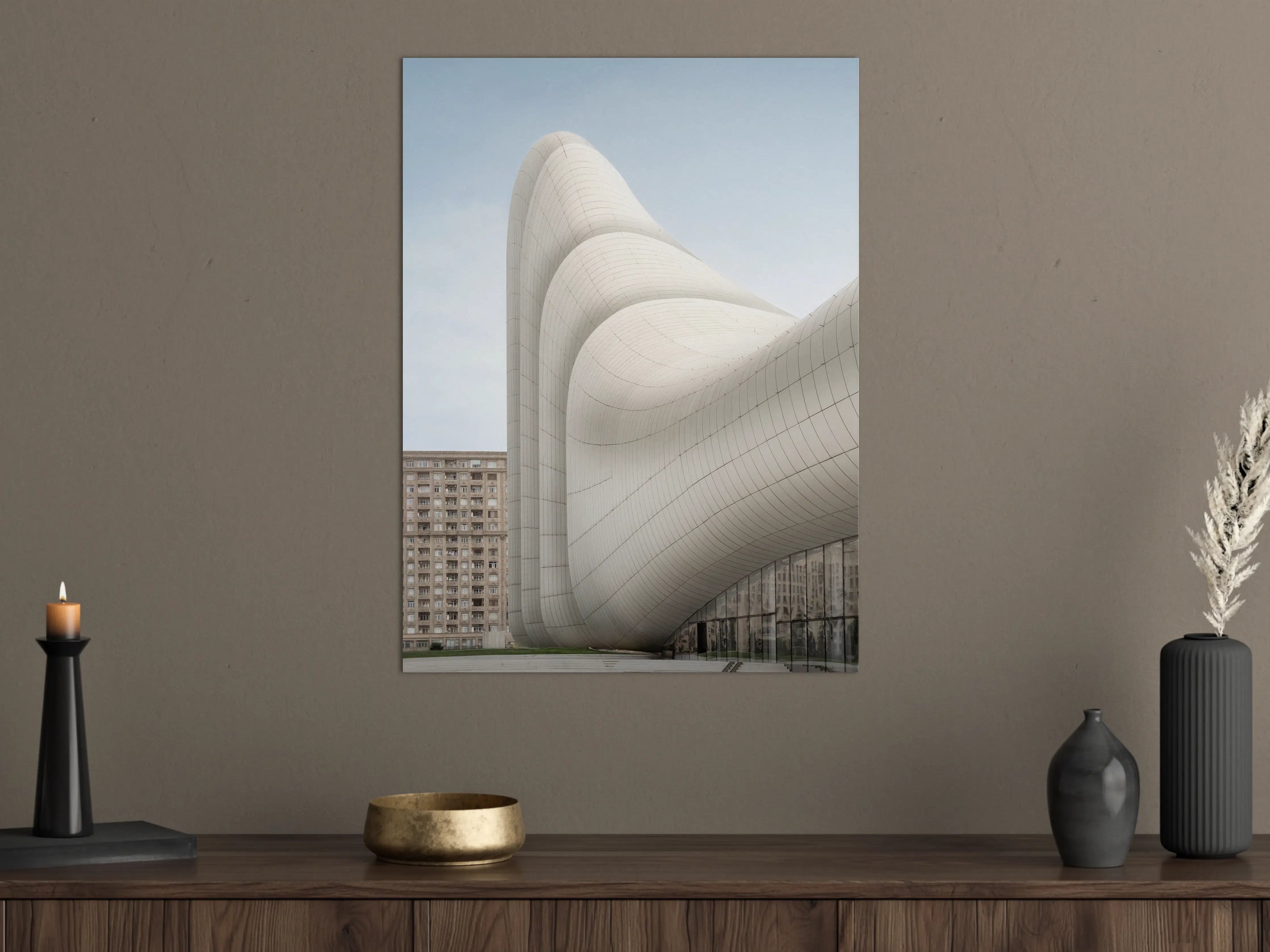Große Wandbilder - Moderne Architektur mit fließenden Formen