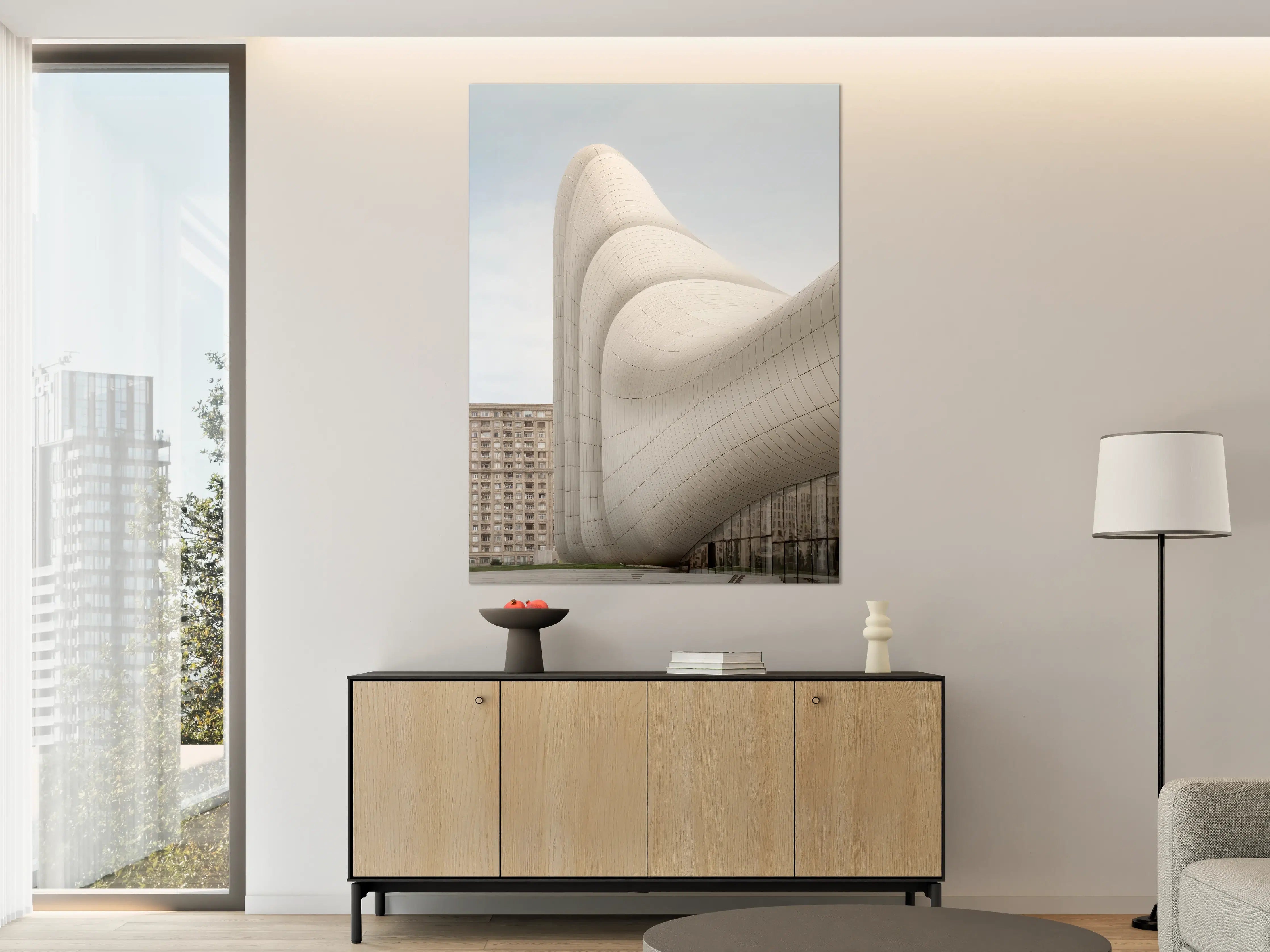 Große Wandbilder - Moderne Architektur mit fließenden Formen