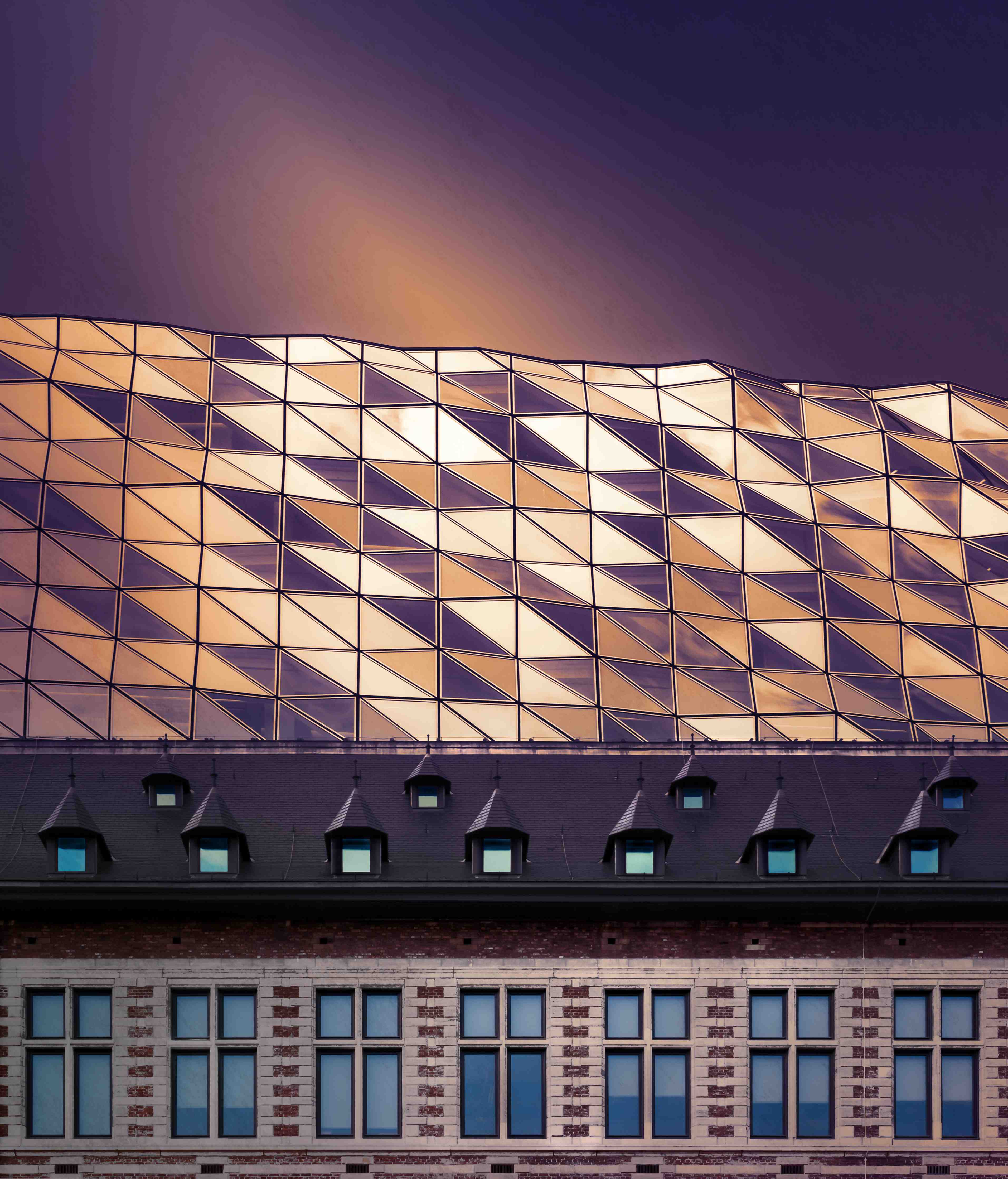 Große Wandbilder-Moderne Architektur mit reflektierender Fassade