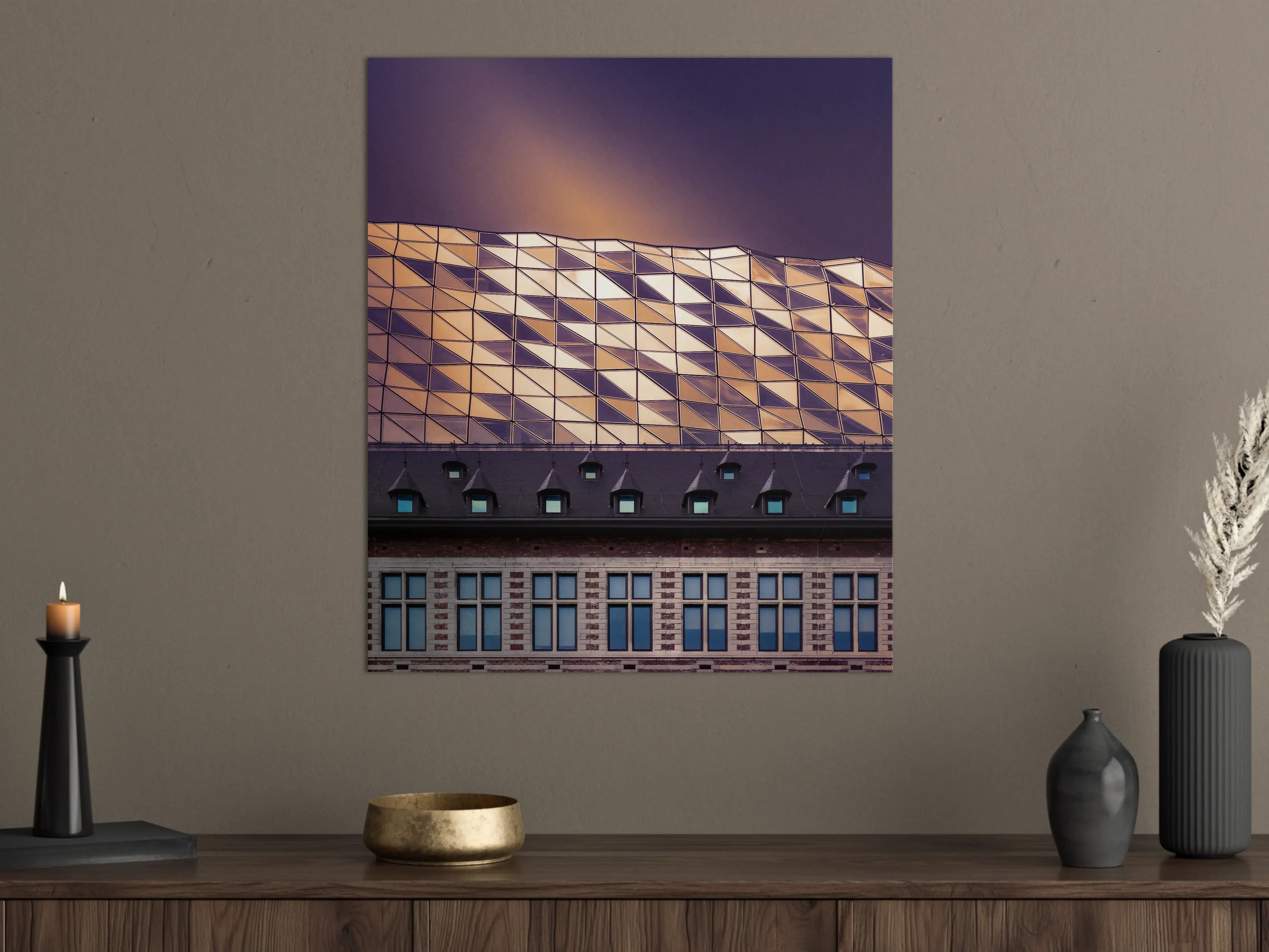 Große Wandbilder - Moderne Architektur mit reflektierender Fassade