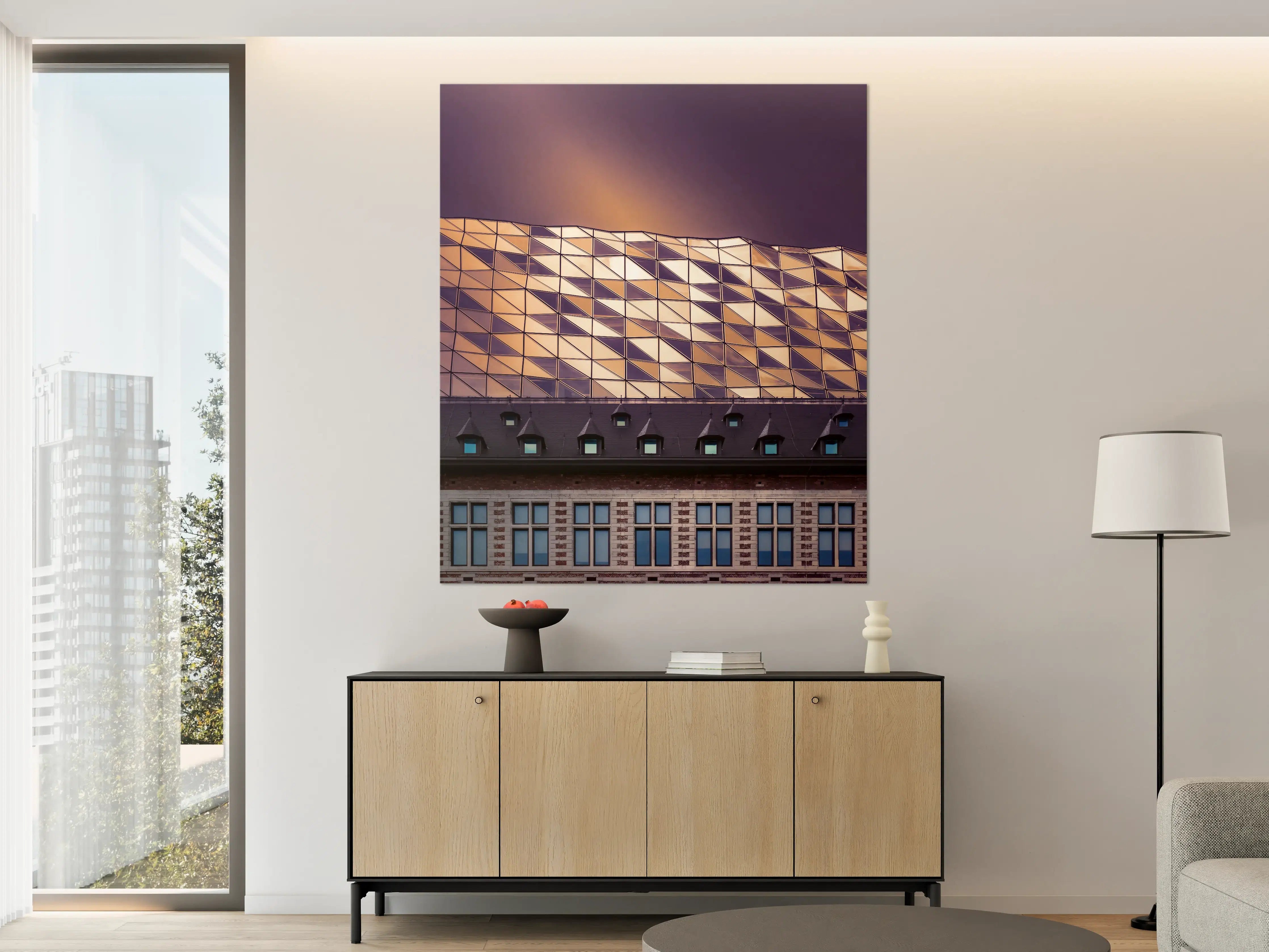 Große Wandbilder - Moderne Architektur mit reflektierender Fassade