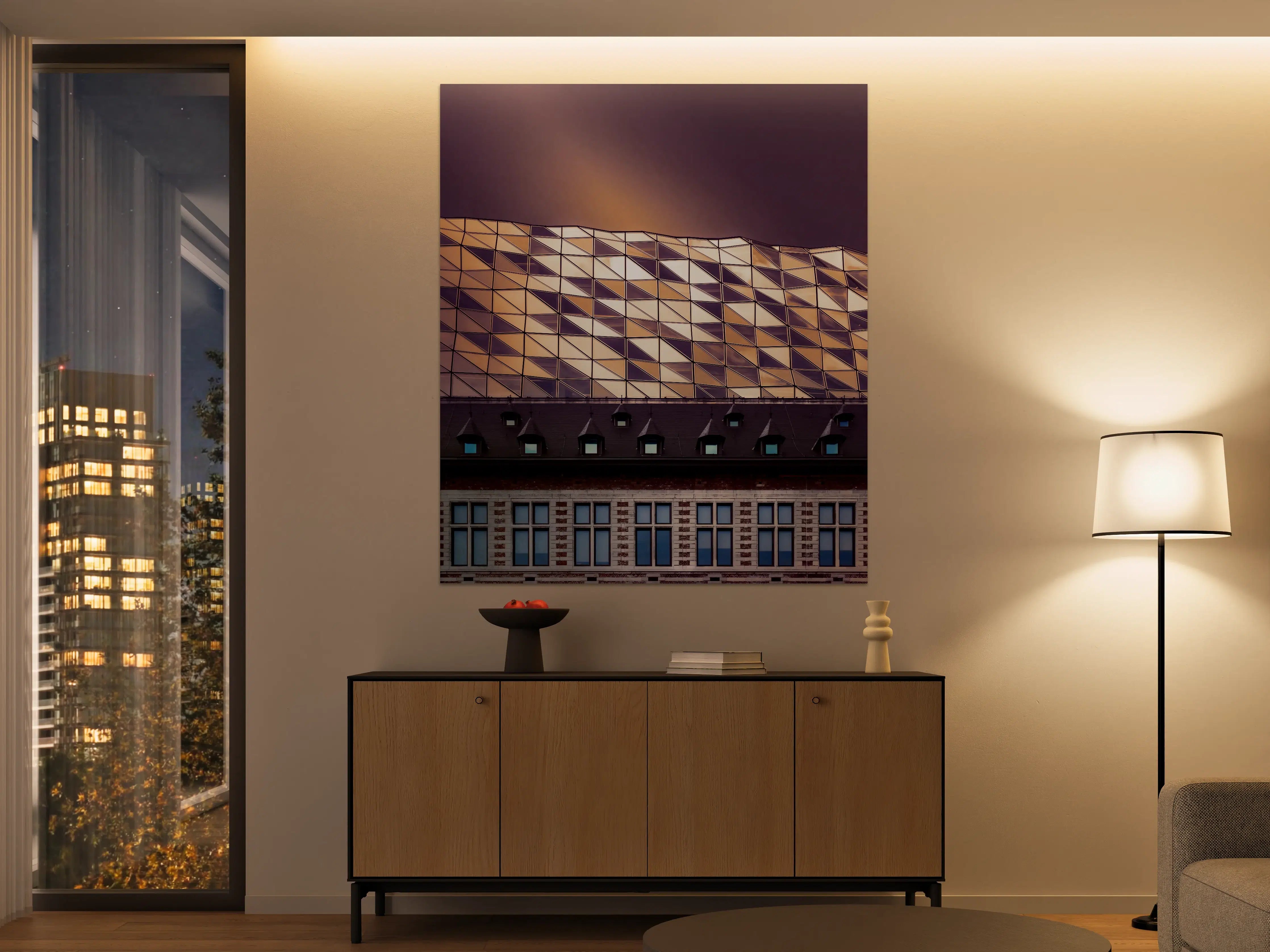 Große Wandbilder - Moderne Architektur mit reflektierender Fassade