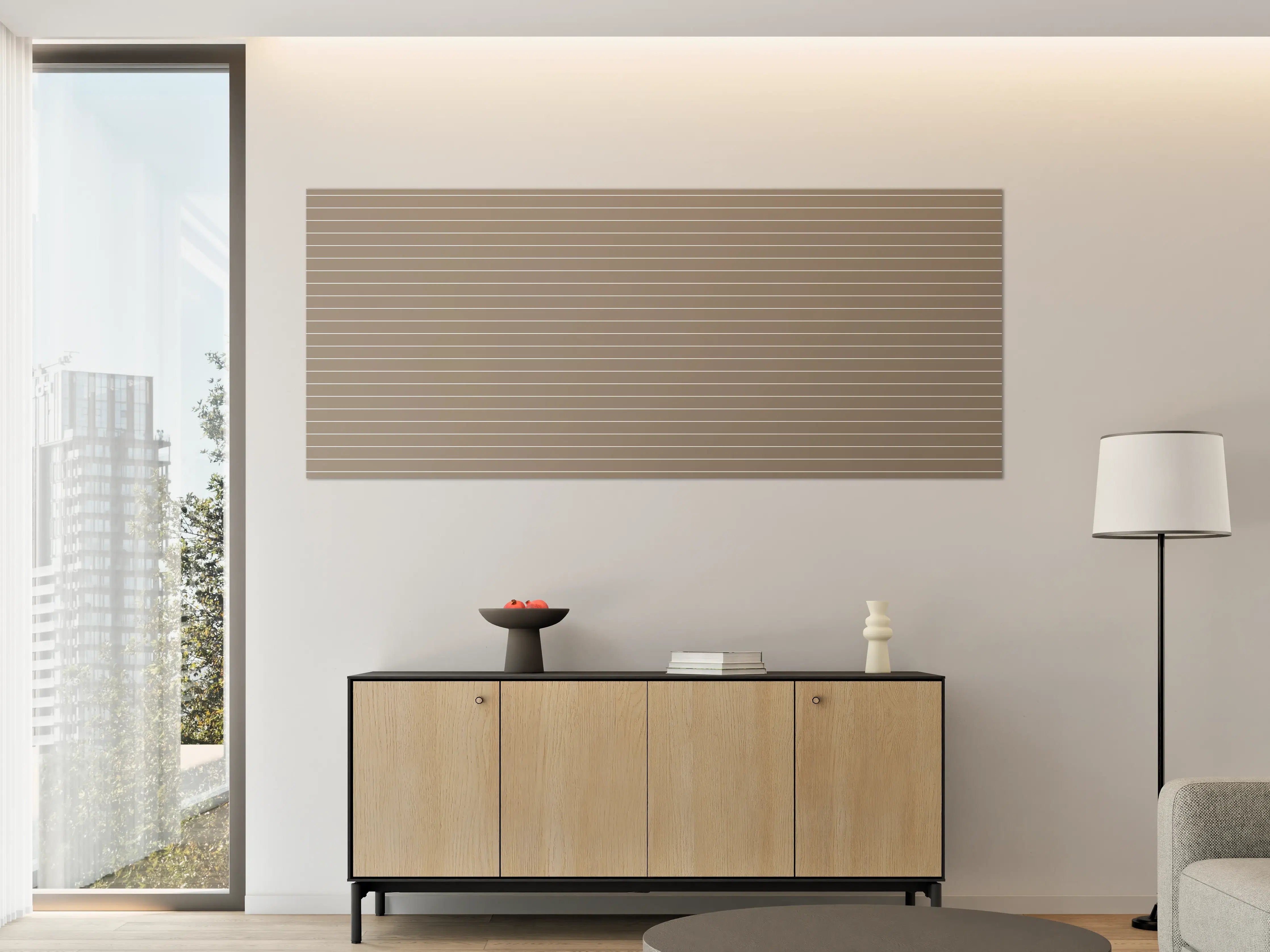 Große Wandbilder - Moderne Beige Linienstruktur