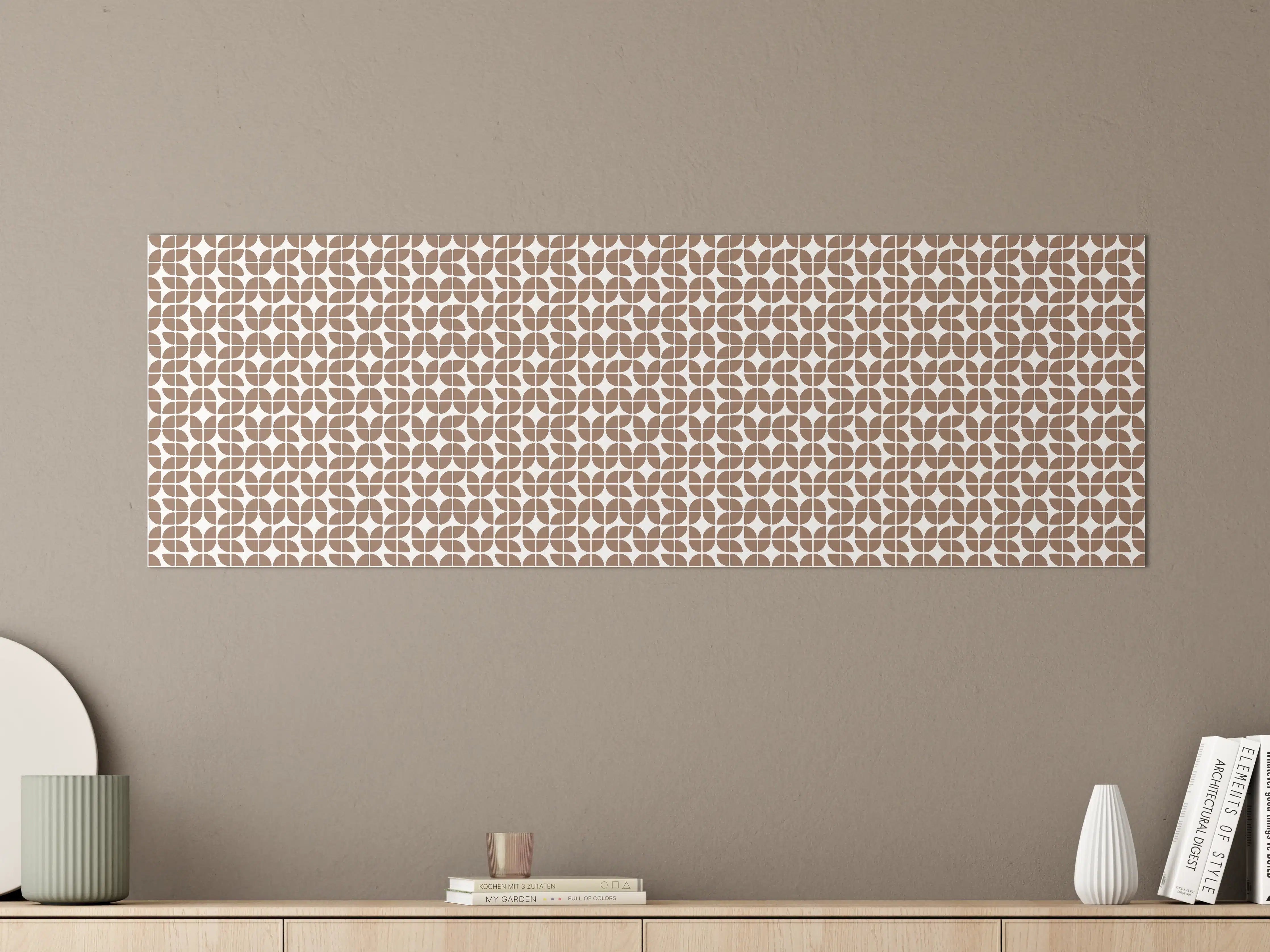 Große Wandbilder - Moderne Braune Fliesen mit geometrischem Muster