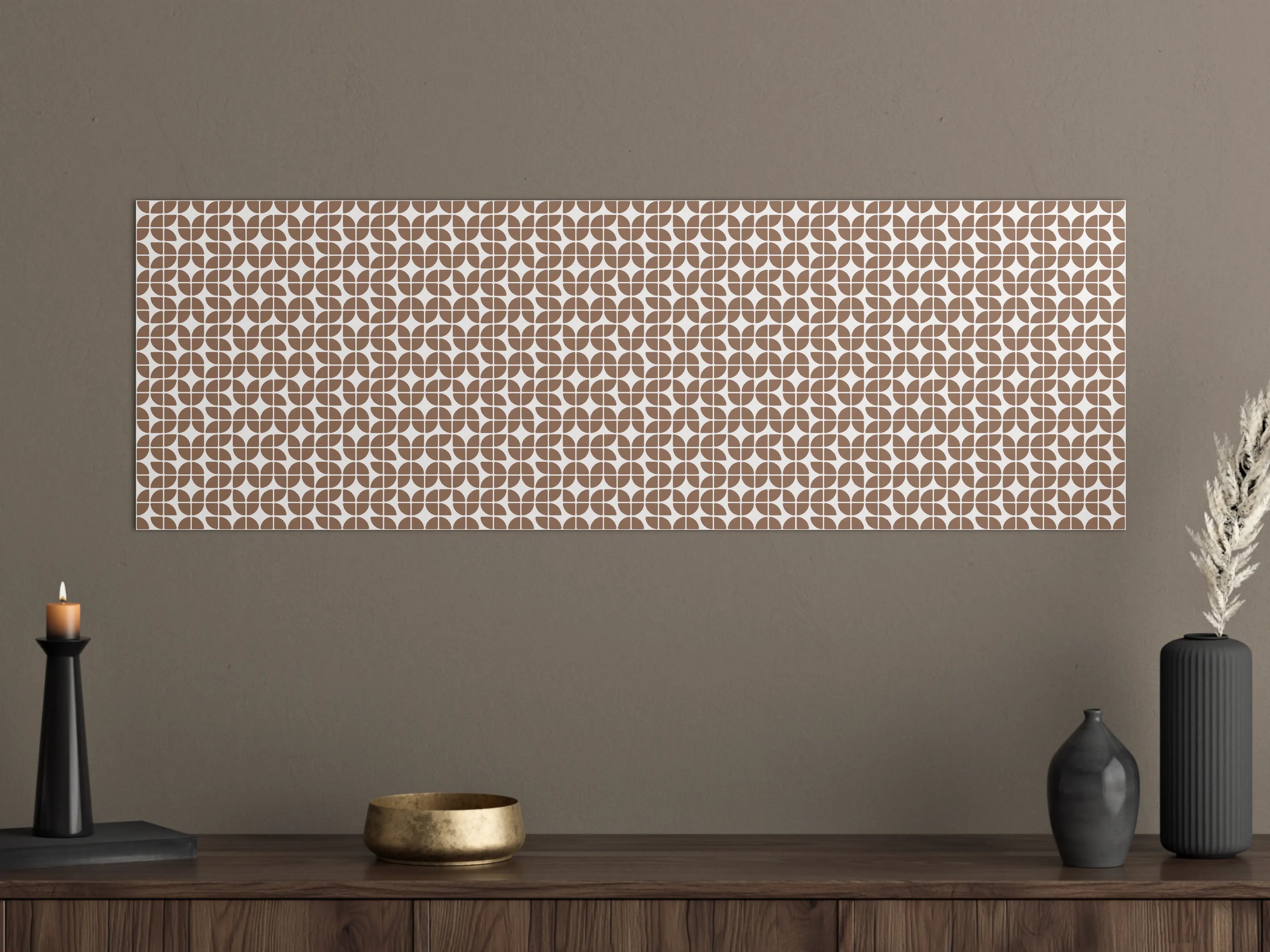 Große Wandbilder - Moderne Braune Fliesen mit geometrischem Muster