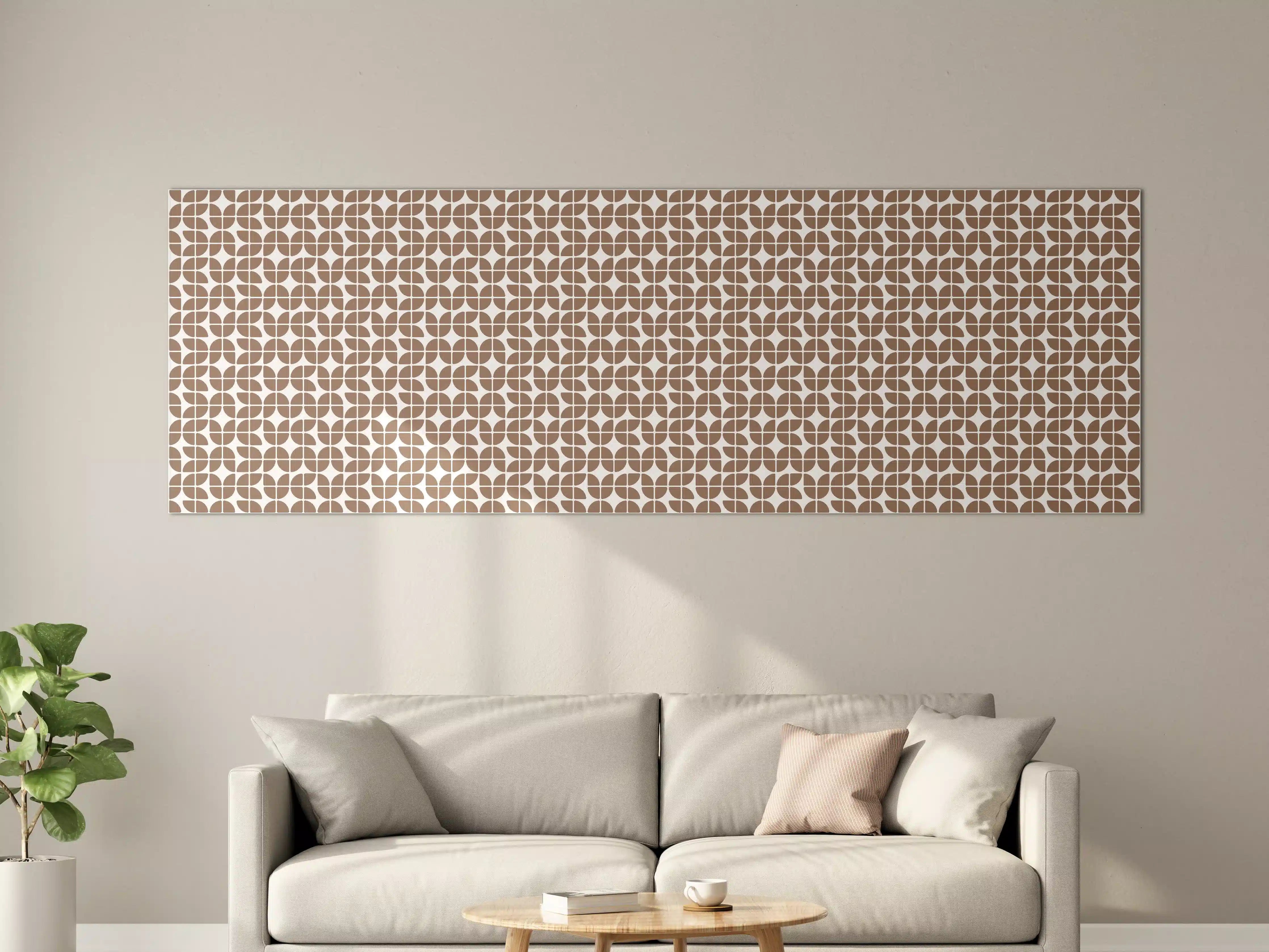Große Wandbilder - Moderne Braune Fliesen mit geometrischem Muster