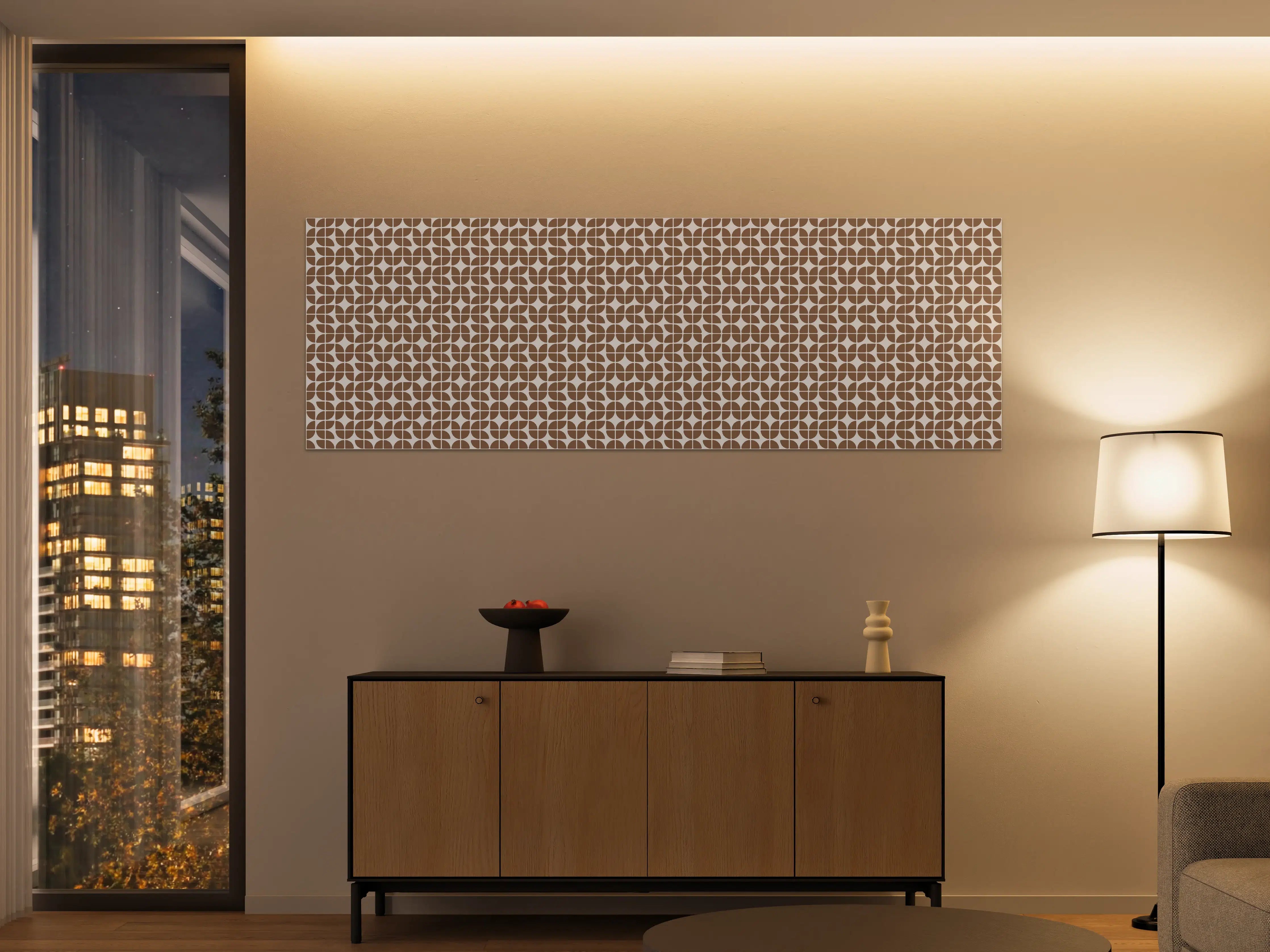 Große Wandbilder - Moderne Braune Fliesen mit geometrischem Muster