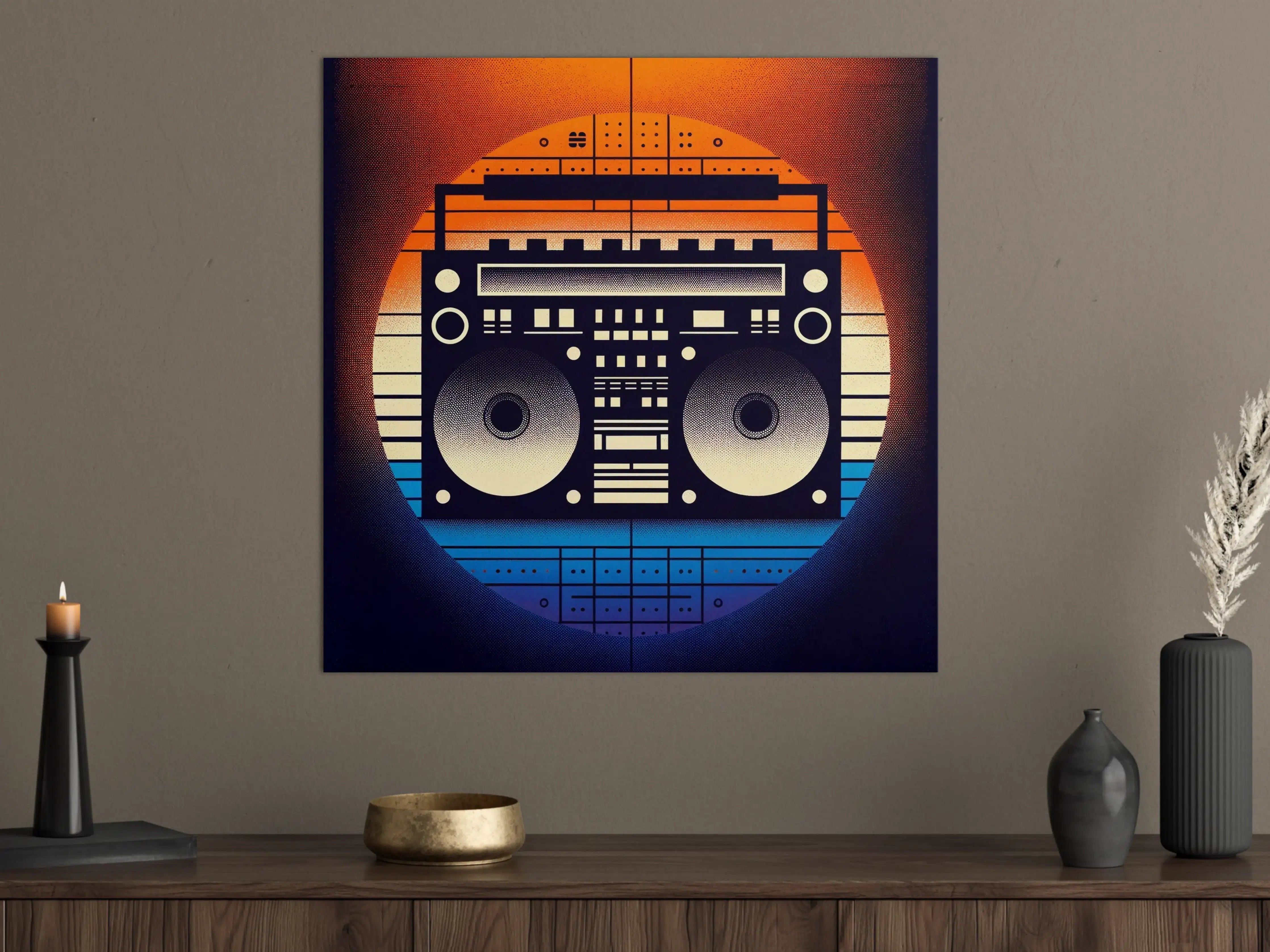 Große Wandbilder - Moderne DJ-Controller-Silhouette