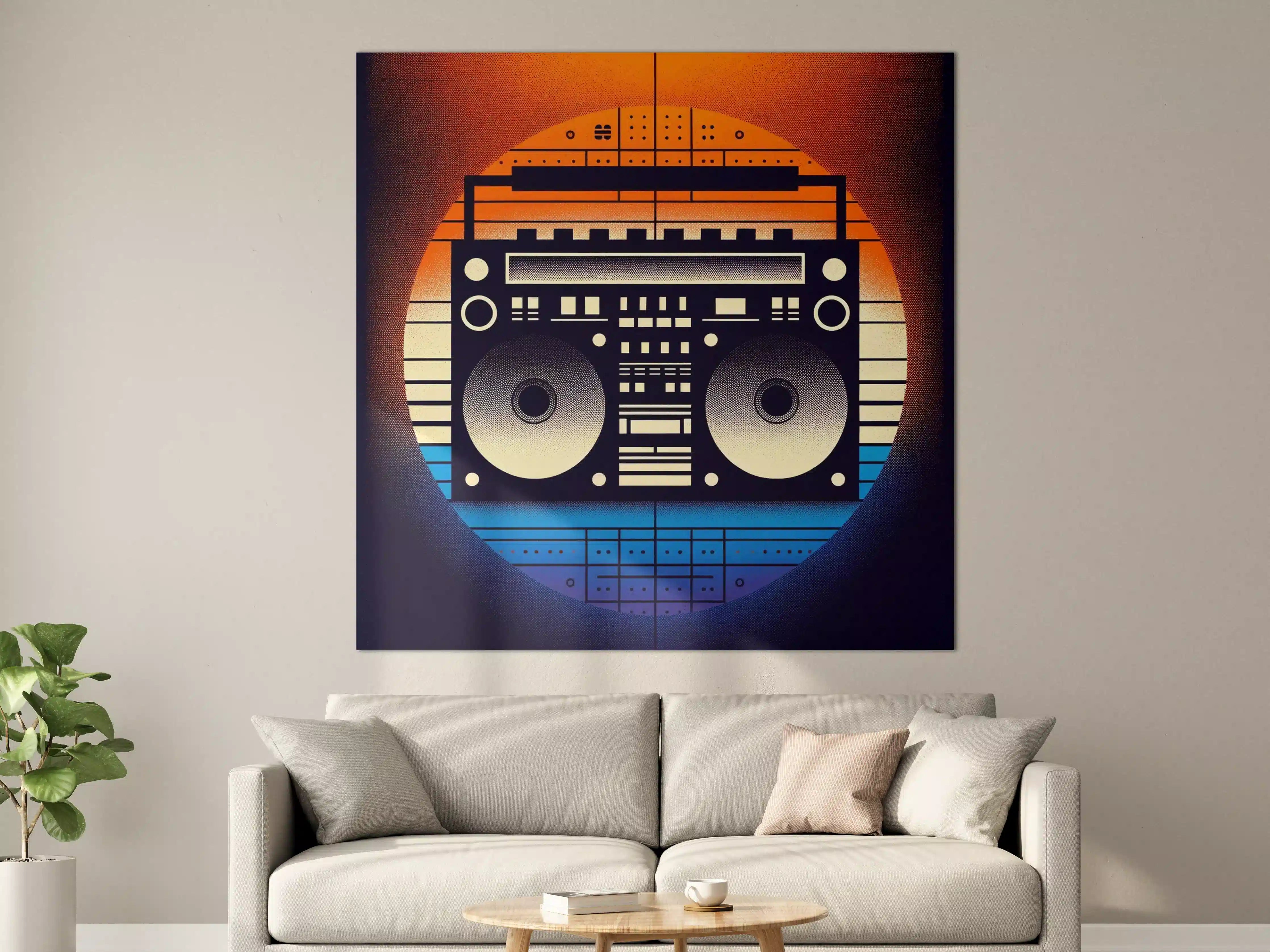 Große Wandbilder - Moderne DJ-Controller-Silhouette