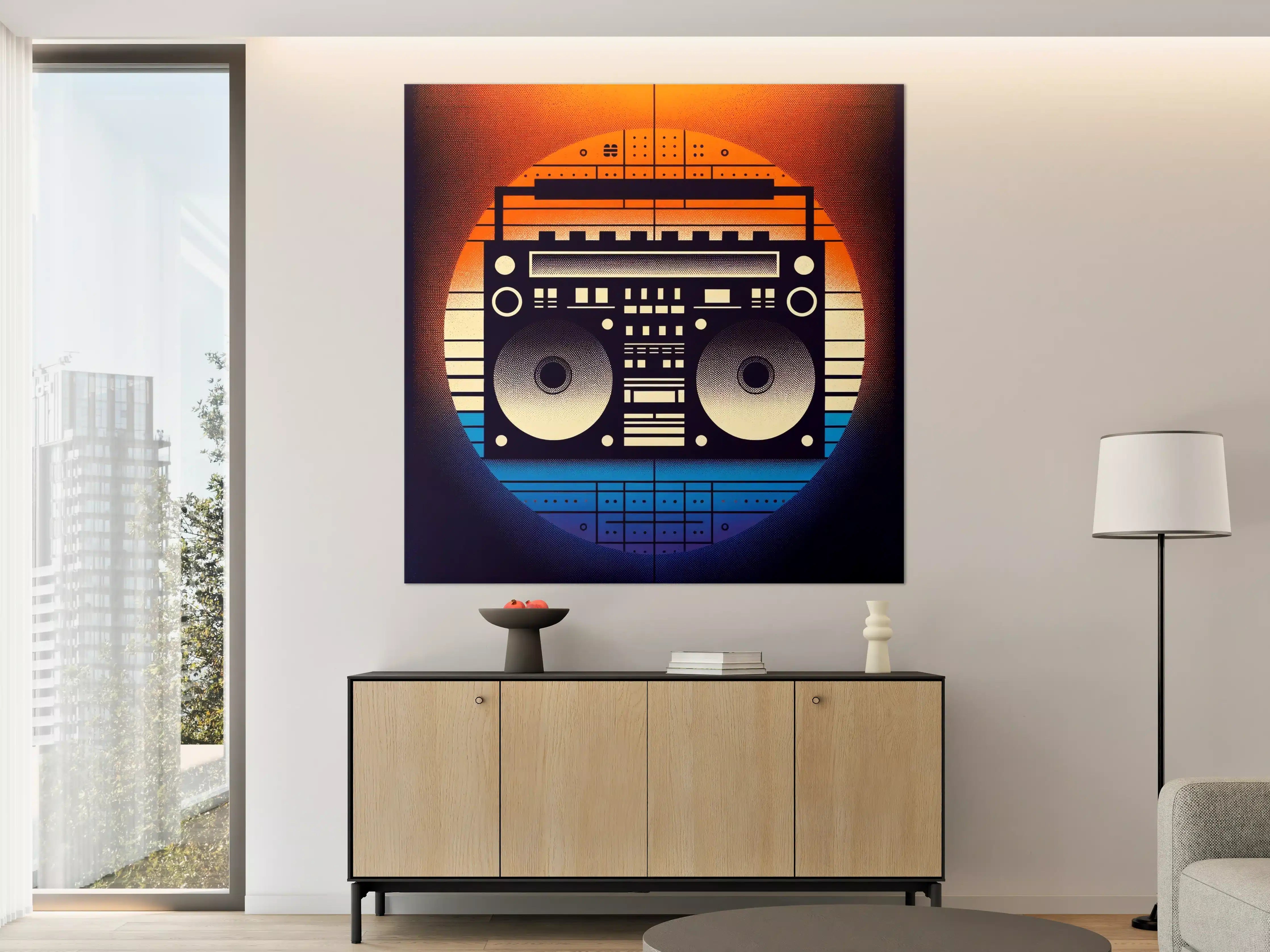 Große Wandbilder - Moderne DJ-Controller-Silhouette