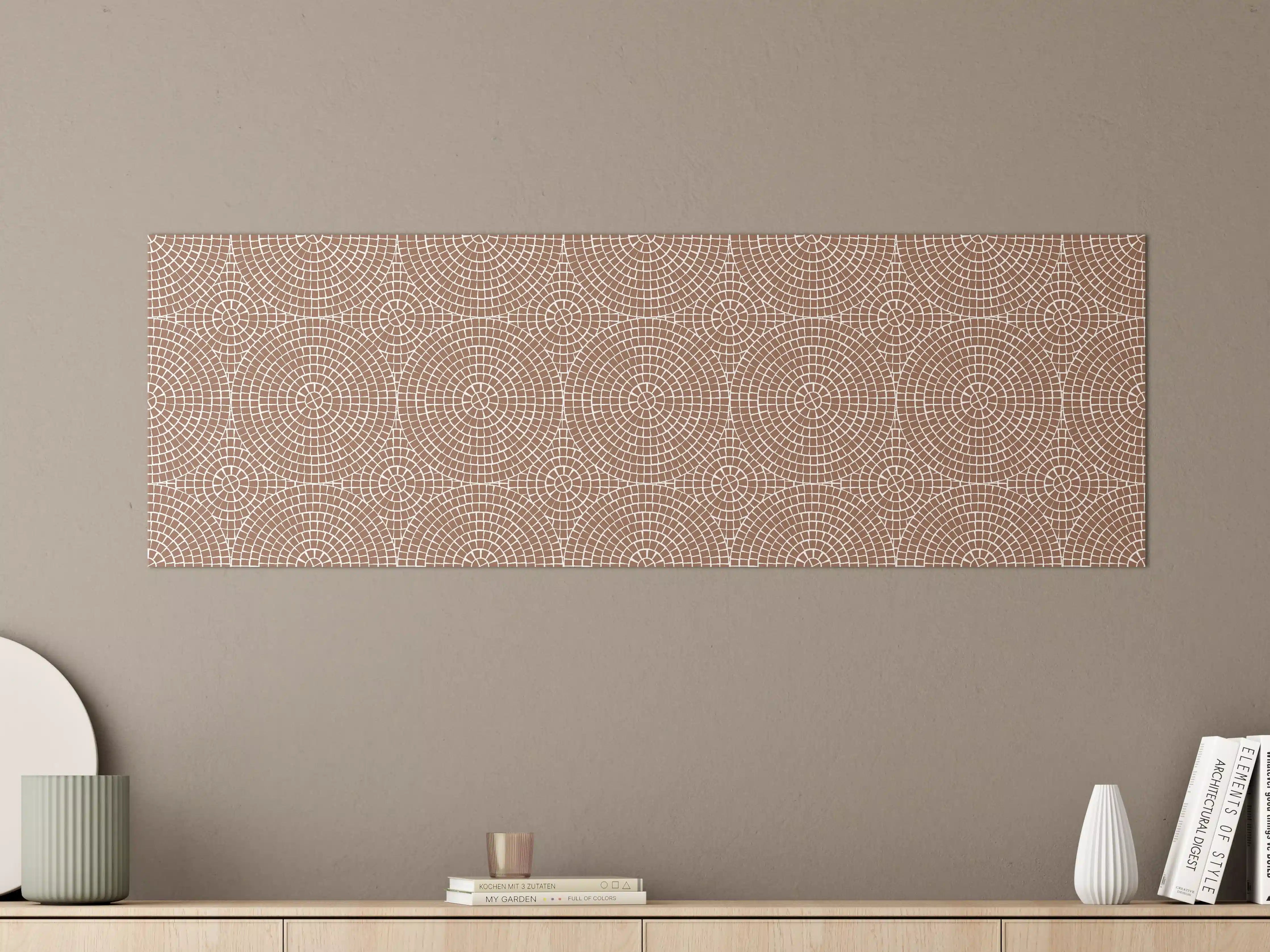Große Wandbilder - Moderne Designmuster in warmen Tönen